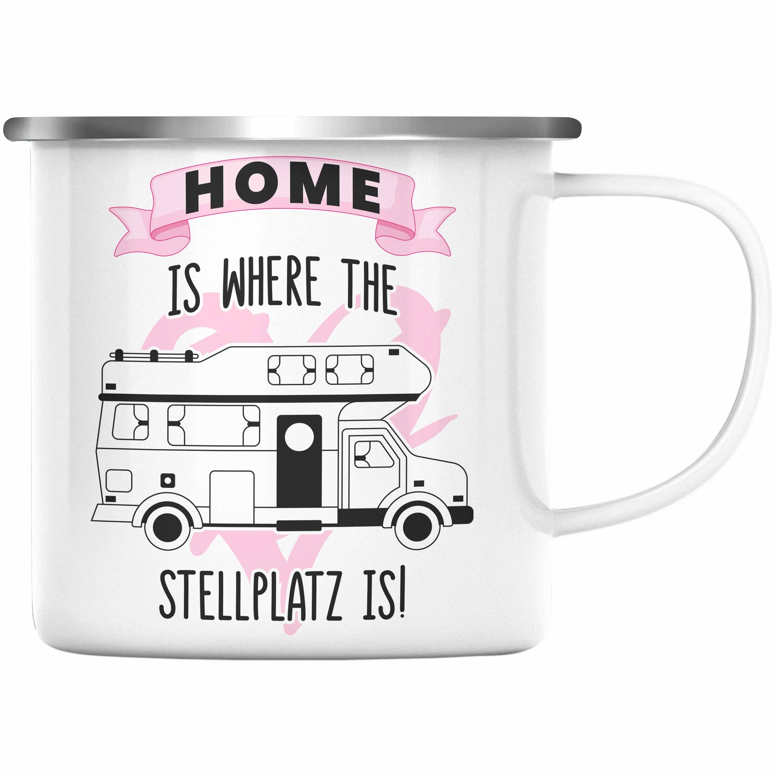 Trendation Thermotasse Trendation - Wohnwagen Camper Emaille Tasse Geschenke Wohnmobil für Mä