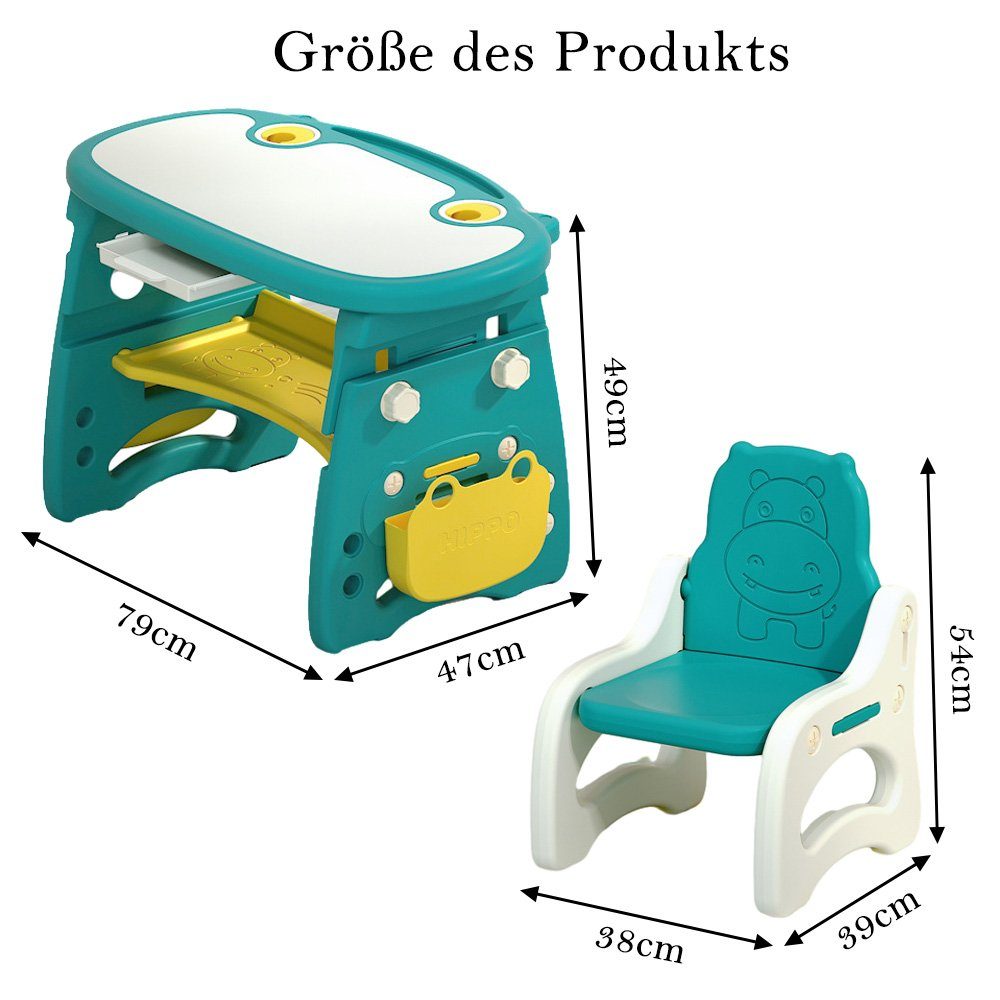 NUODWELL Kindersitzgruppe Kinder Zeichentischstuhl Set mit günstig online kaufen