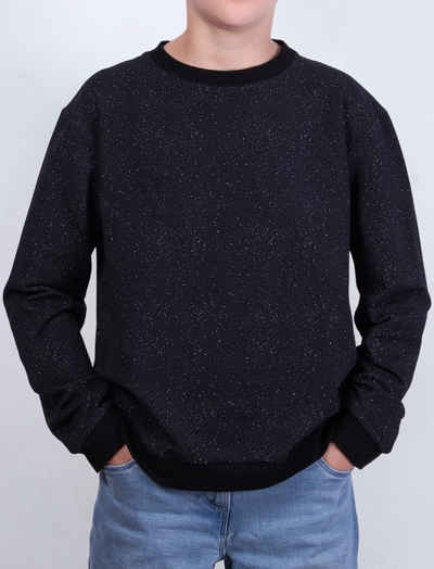 coolismo Sweater Kinder Sweatshirt Jungen Pullover mit schwarz-weiß Splash-Print Baumwolle, europäische Produktion