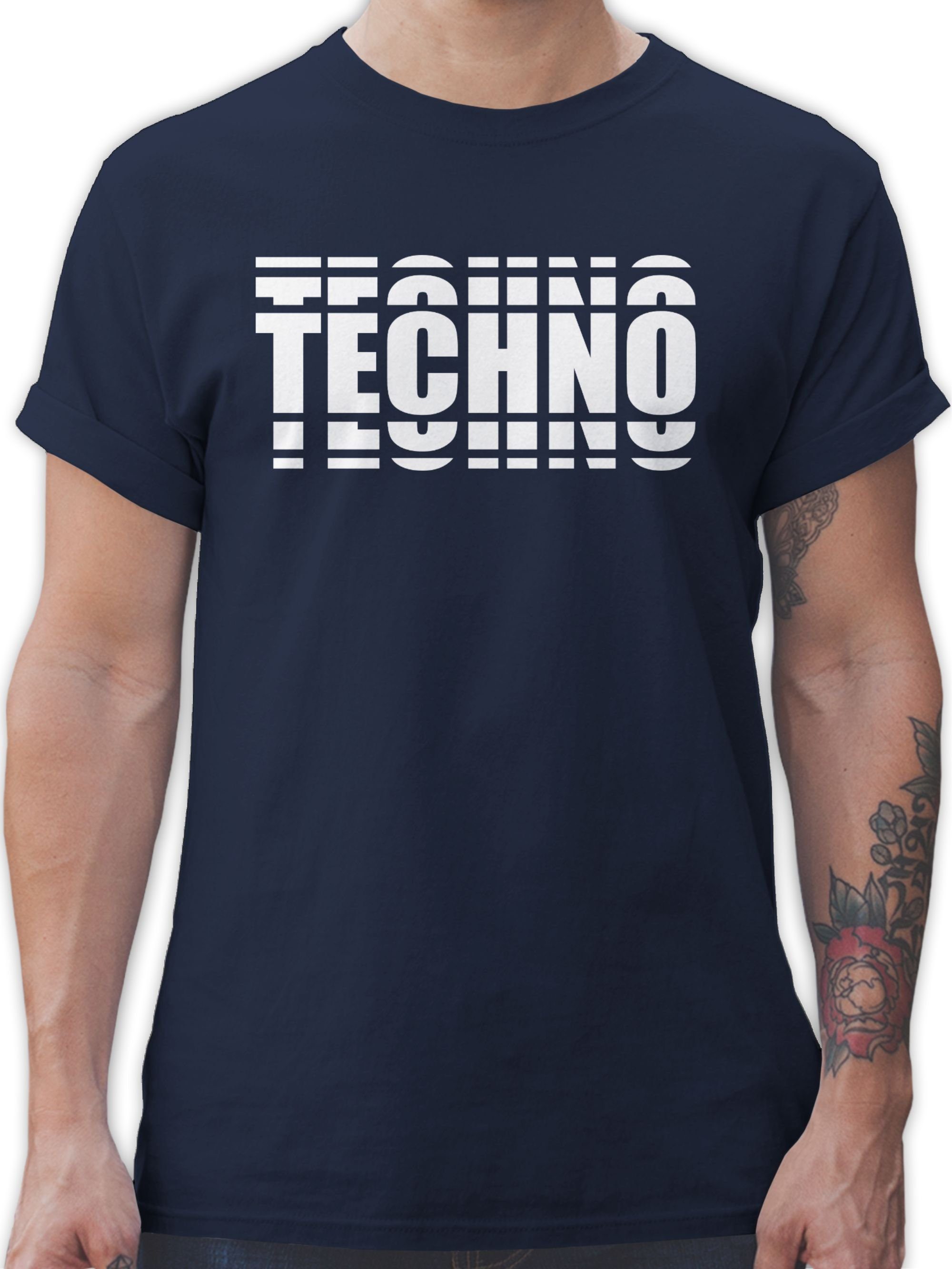 Shirtracer T-Shirt Techno Festival Outfit Geschenk günstig online kaufen