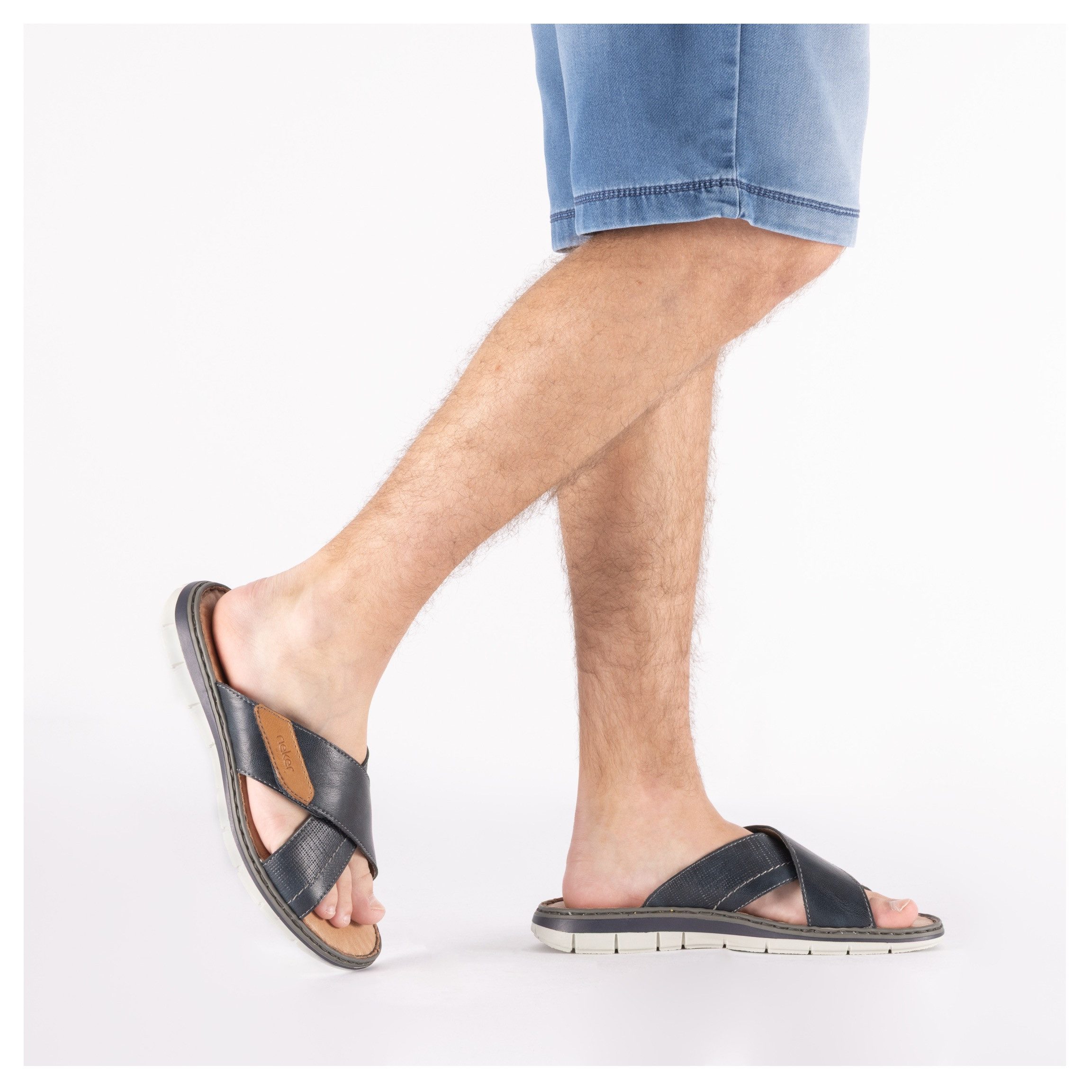 Rieker Pantolette Sommerschuh, Strandschuh, Urlaubsschuh mit weicher Innensohle