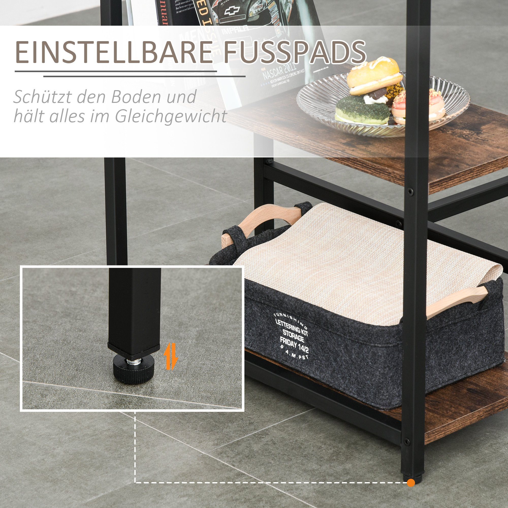 HOMCOM Bartisch Bartisch-Set mit 2 Barhockern