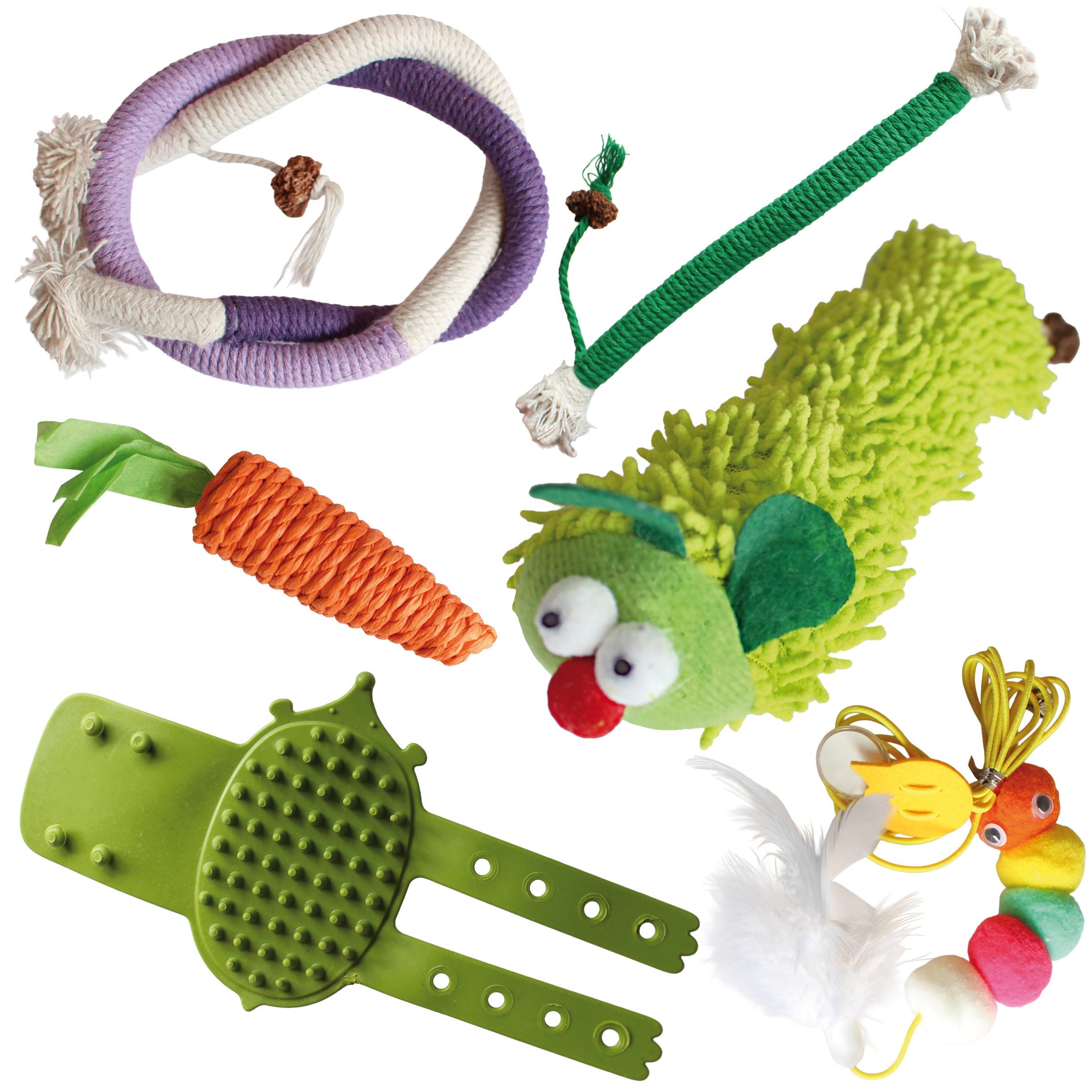 KaraLuna Tier-Beschäftigungsspielzeug Katzenspielzeug Set 6 Teile Katzenmin günstig online kaufen