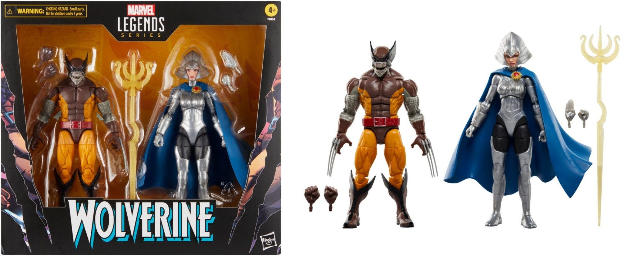 Hasbro Actionfigur Marvel Legends Wolverine 50th Wolverine and Lilandra Neramani Actionfi