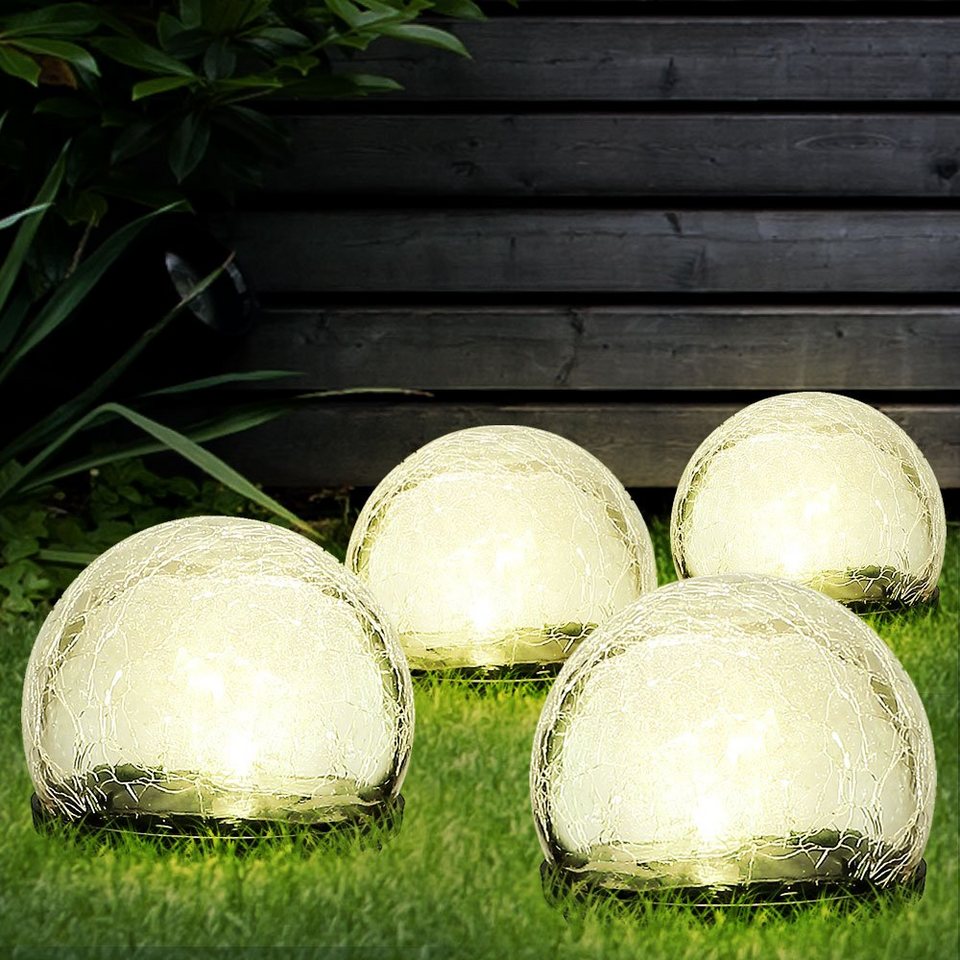 LED Außenlampen Solarlichter 8er Set Rasen Wiese Wegbeleuchtung Gartenlampen 