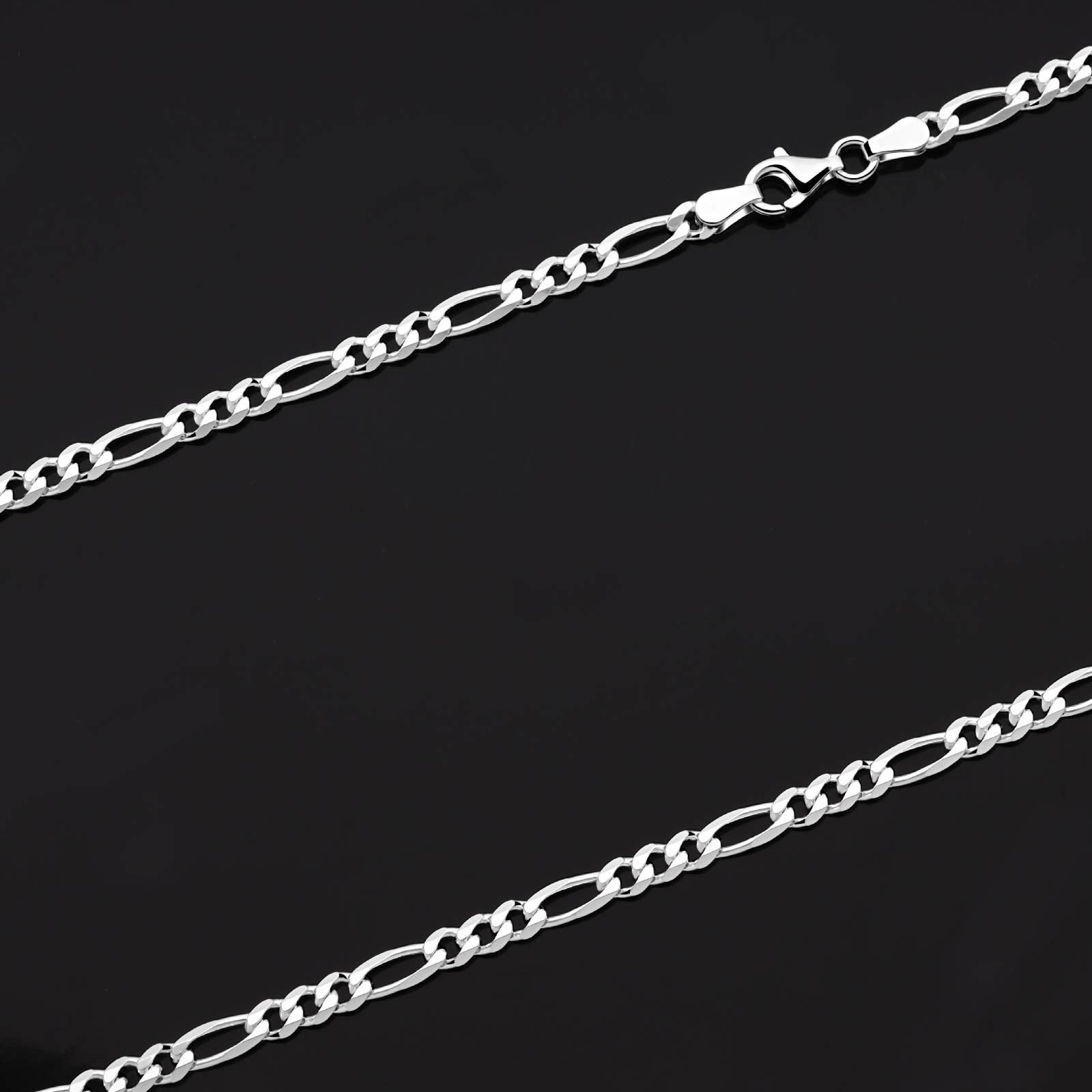 Tony Fein Silberkette Figarokette 4mm 925er Silber Hochglanzpoliert, Made i günstig online kaufen