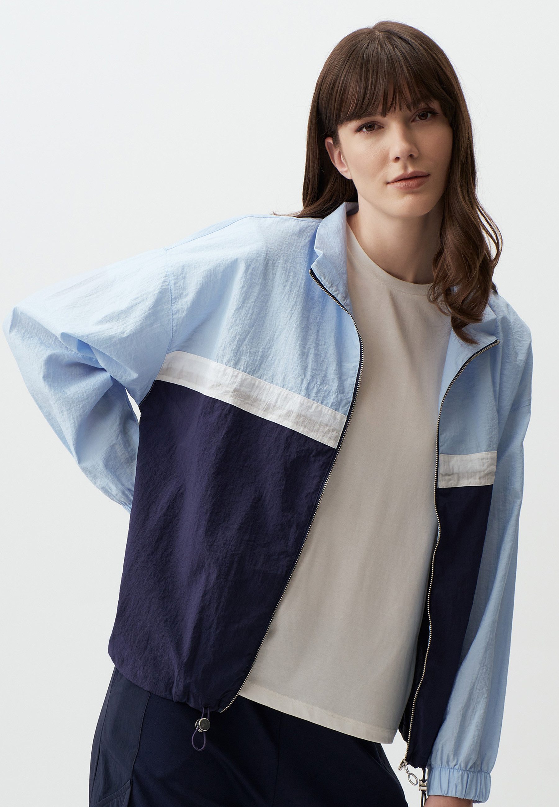 Kurzjacke Langärmlig Stehkragen Jacke