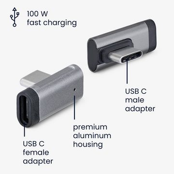 kwmobile 2x 90 Grad USB Type C Adapter - abgewinkelter Stecker USB-Adapter