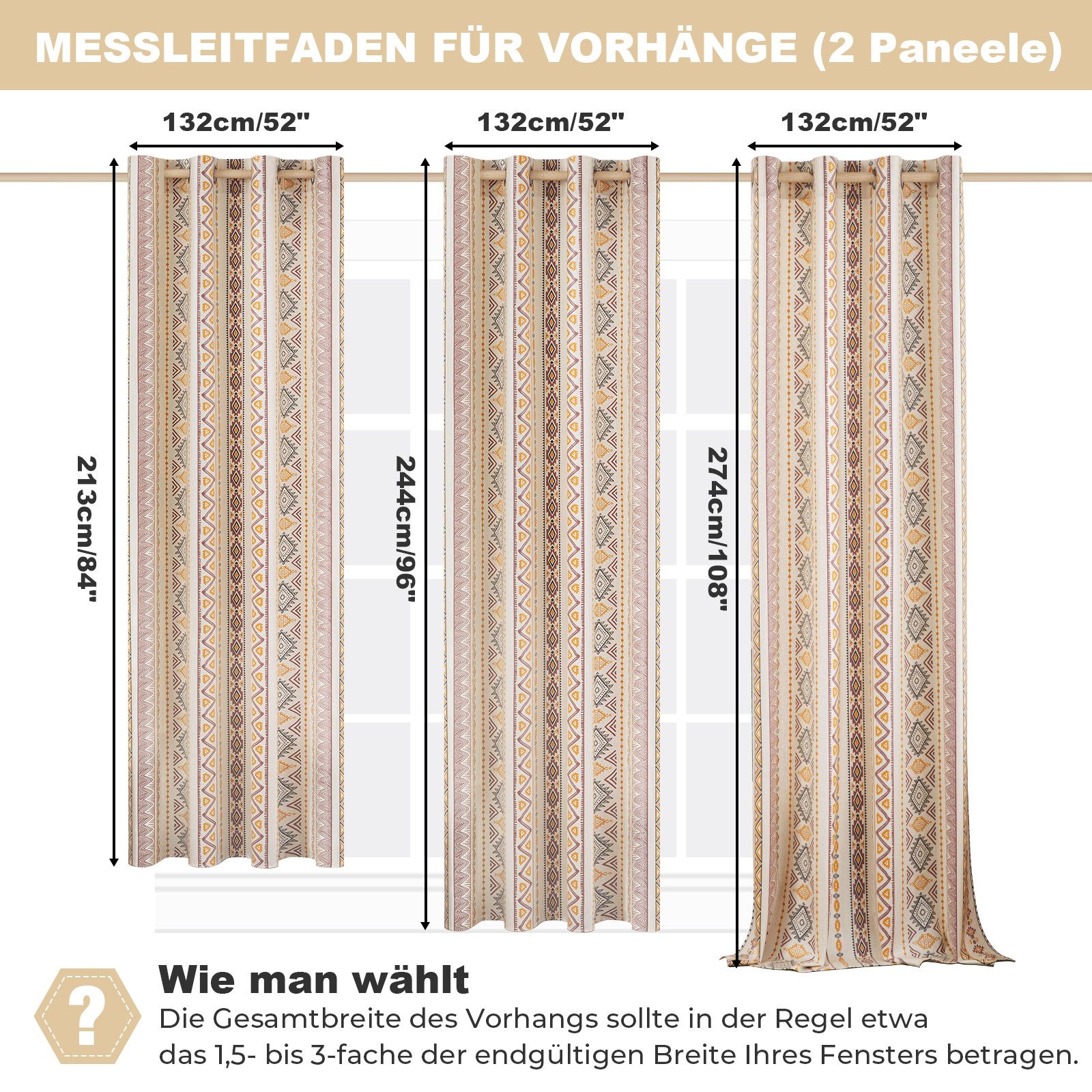 BTTO V&G Outdoorgardine Vorhang Boho Style,Outdoor günstig online kaufen