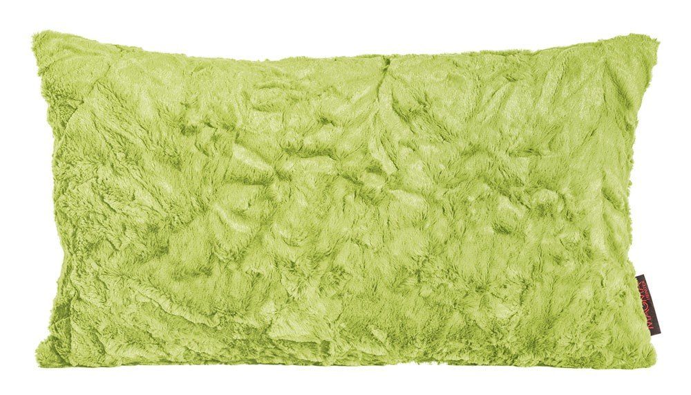 Magma Heimtex Fellkissen Kissen Kuschelkissen Dekokissen Fluffy apfelgrün 30x50cm