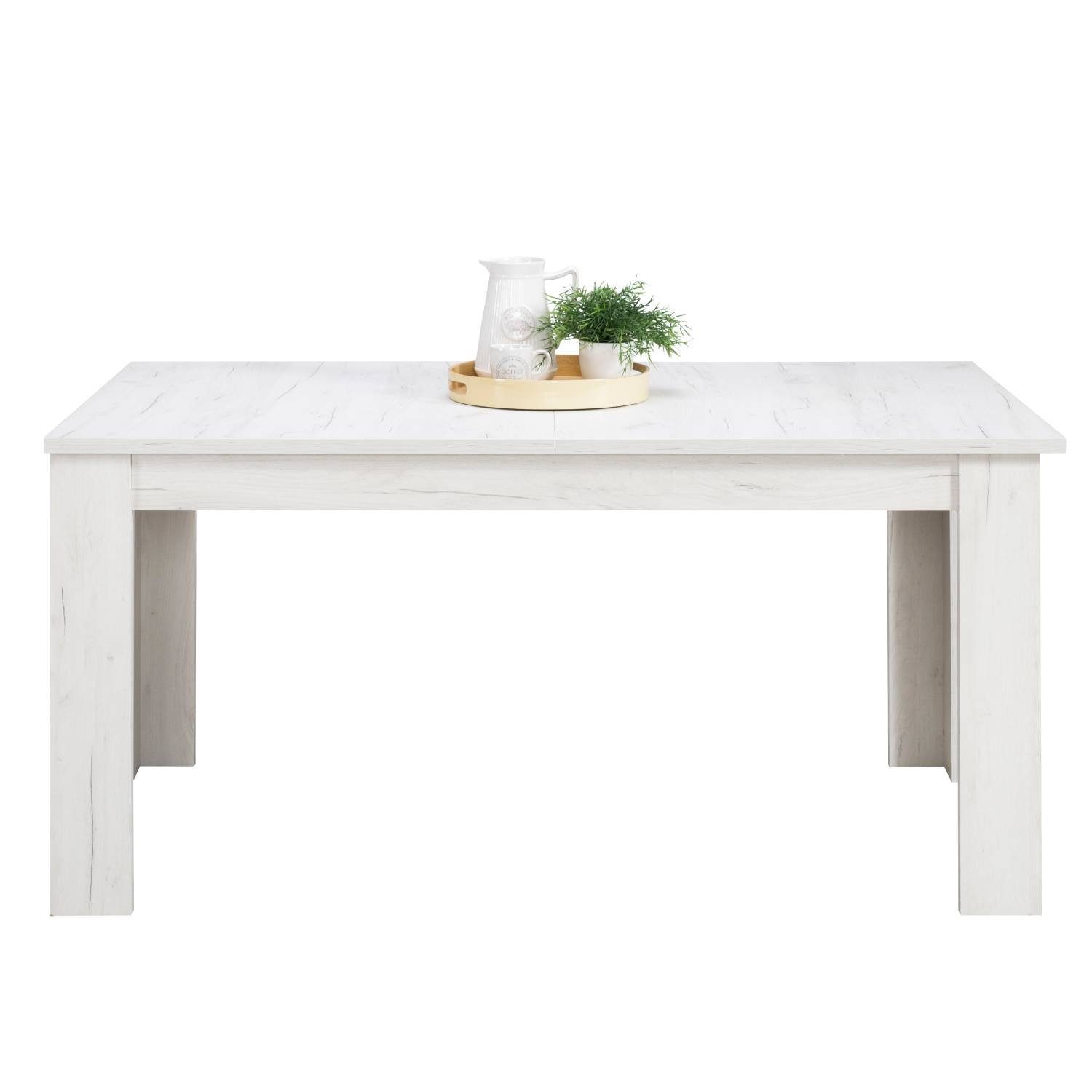 Homestyle4u Esstisch Esszimmertisch 90x160 ausziehbar weiß | (kein | weiß Farben Küchentisch mehrere Set) weiß Holztisch