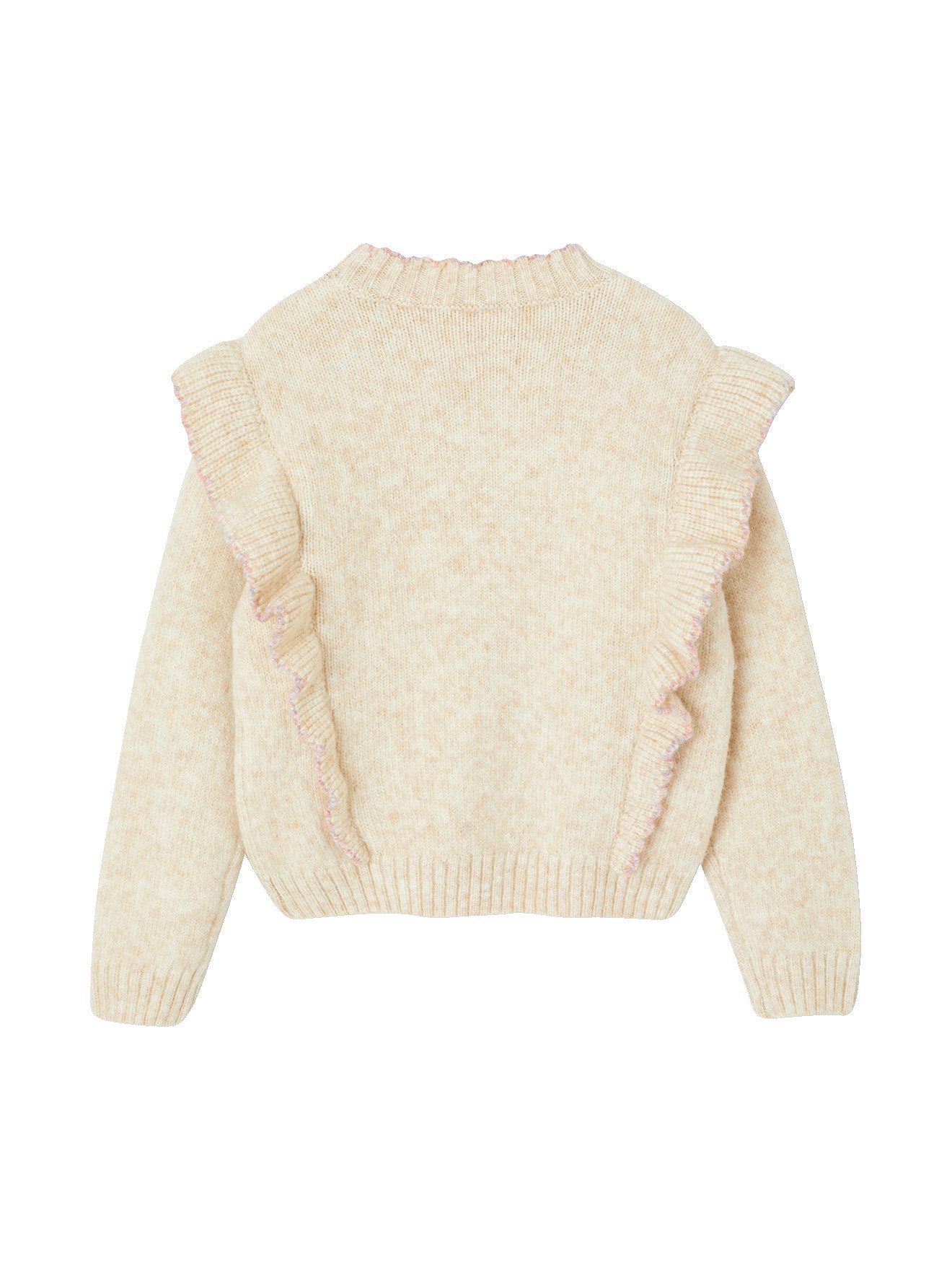 vertbaudet Pullunder Pullover Mädchen Strick mit Volants