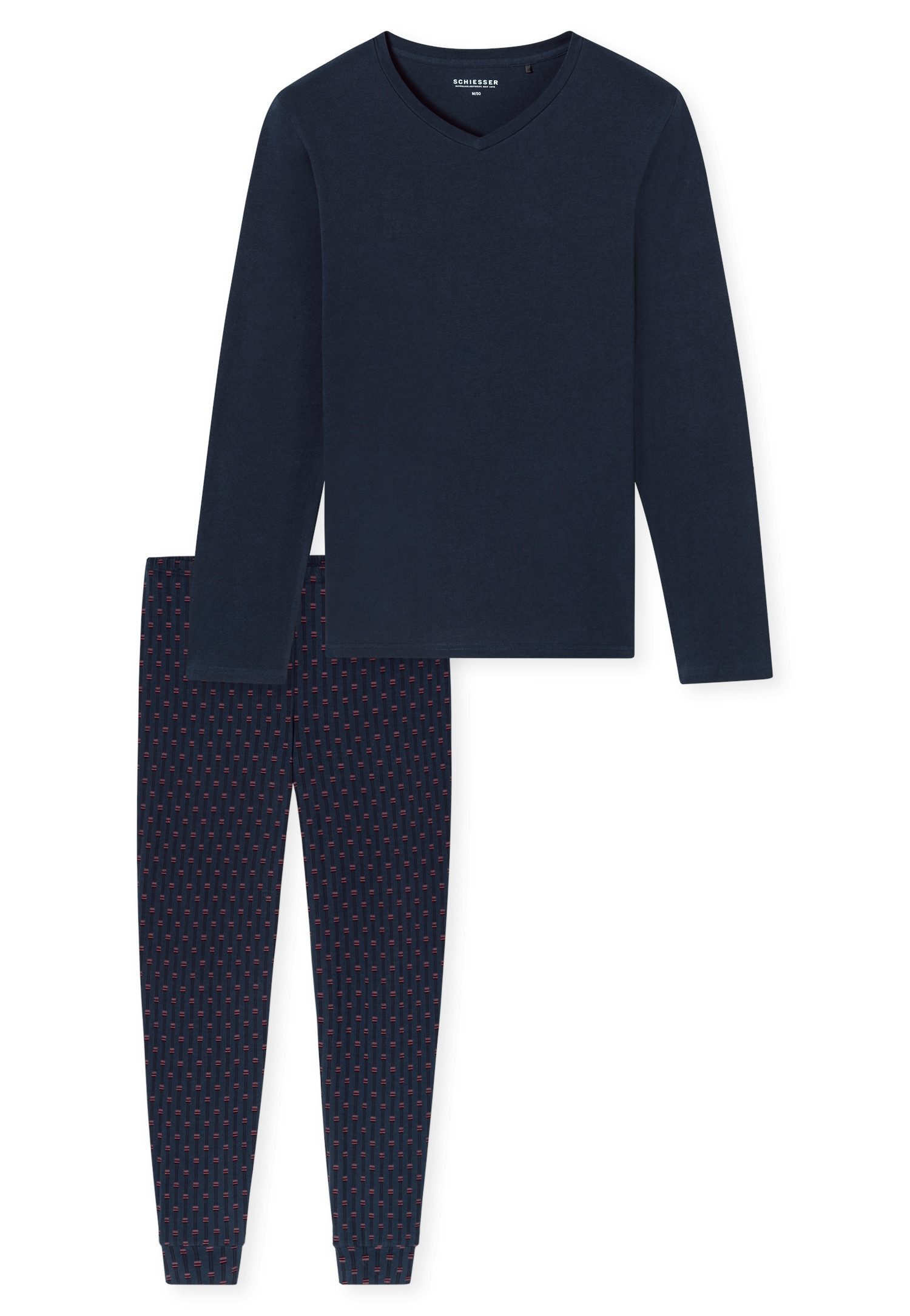 Schiesser Schlafanzug Casual Essentials (2 tlg) mit bequemen Bündchen günstig online kaufen