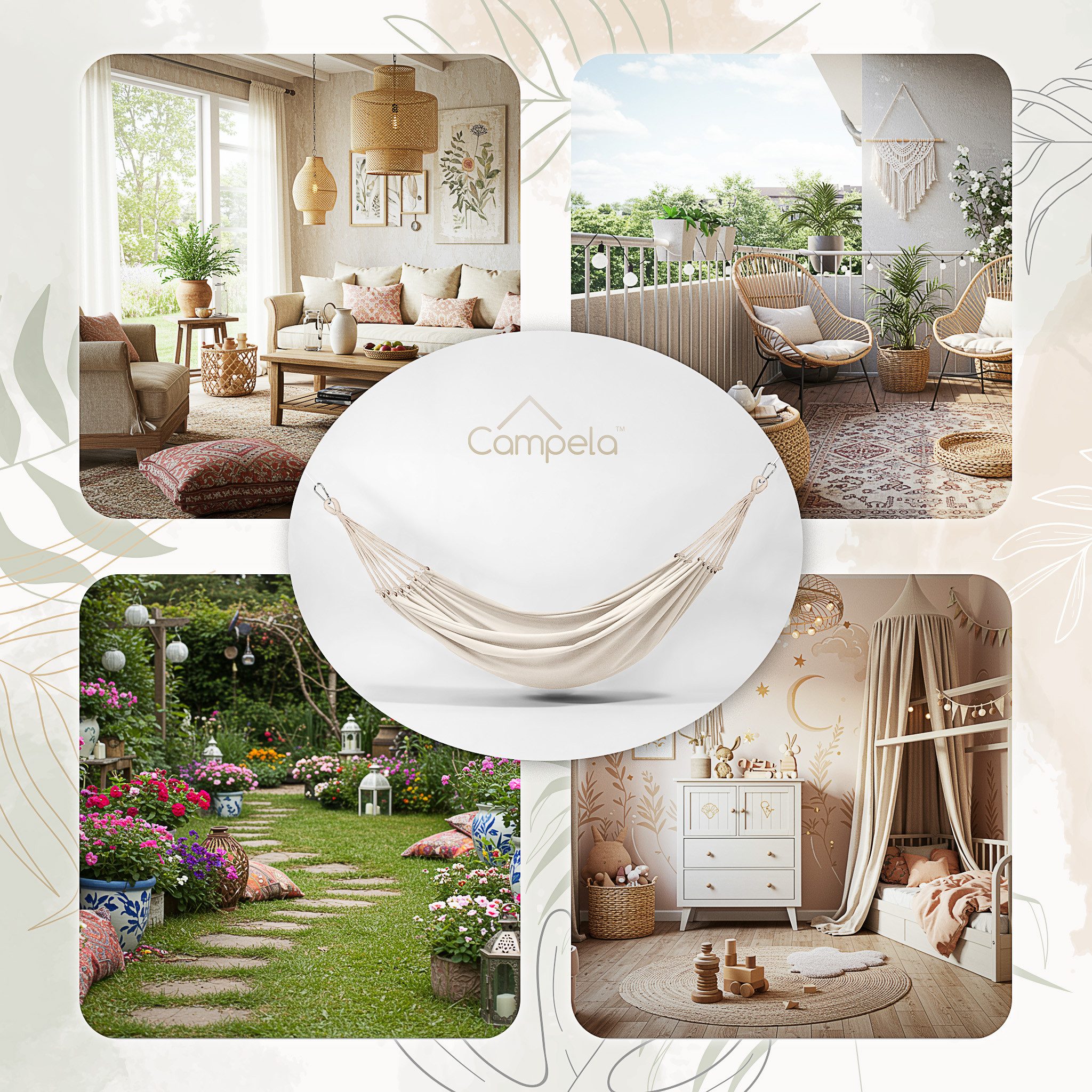 Campela Hängematte Gartenhängematte Boho für zwei günstig online kaufen