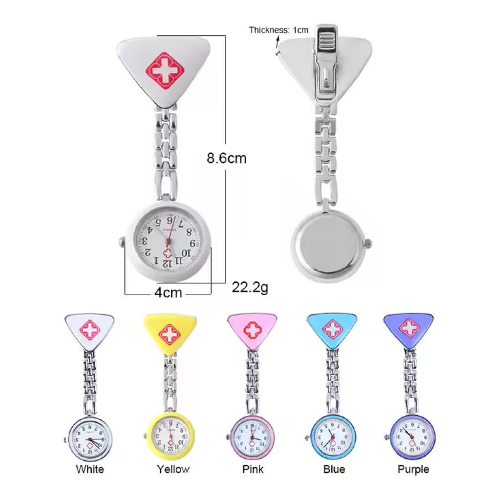 Tidy Krankenpflegeuhr Kitteluhr Quarz Taschenuhr Kreutz in 5Farben