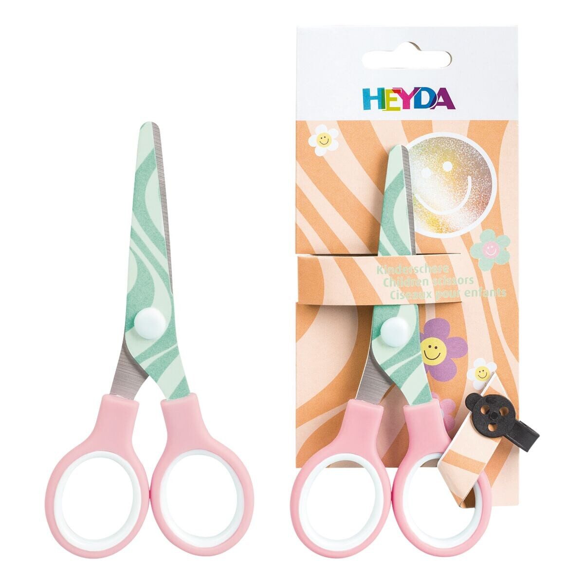 BRUNNEN Papierscheren Happy Hippie, 17.3 cm, für Rechtshänder günstig online kaufen