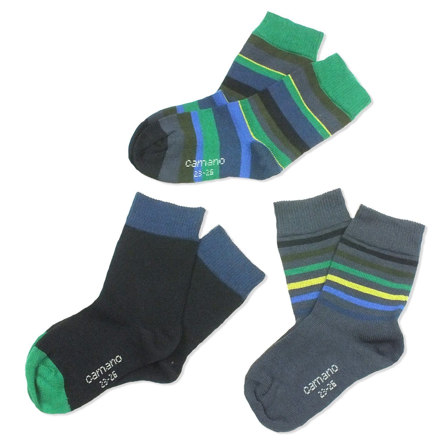 mit Jungen CA3822 Paar) Socken, Camano 3-Paar, & 3 (Packung, Langsocken Kinder Kindersocken Mädchen Baumwolle,