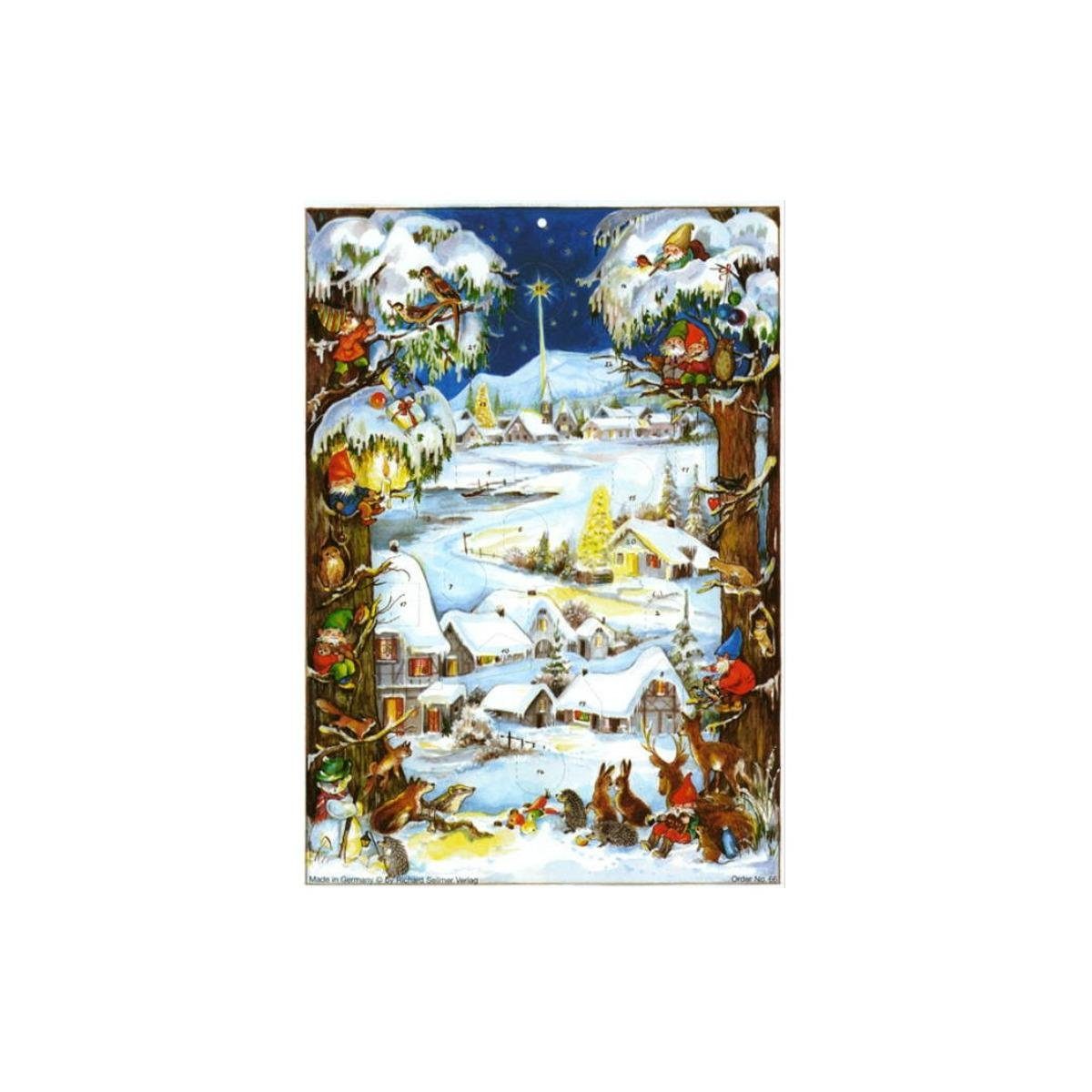 Richard Sellmer Verlag Adventskalender RSV66 - Adventskalender - Bunte Weihnachten im Schnee