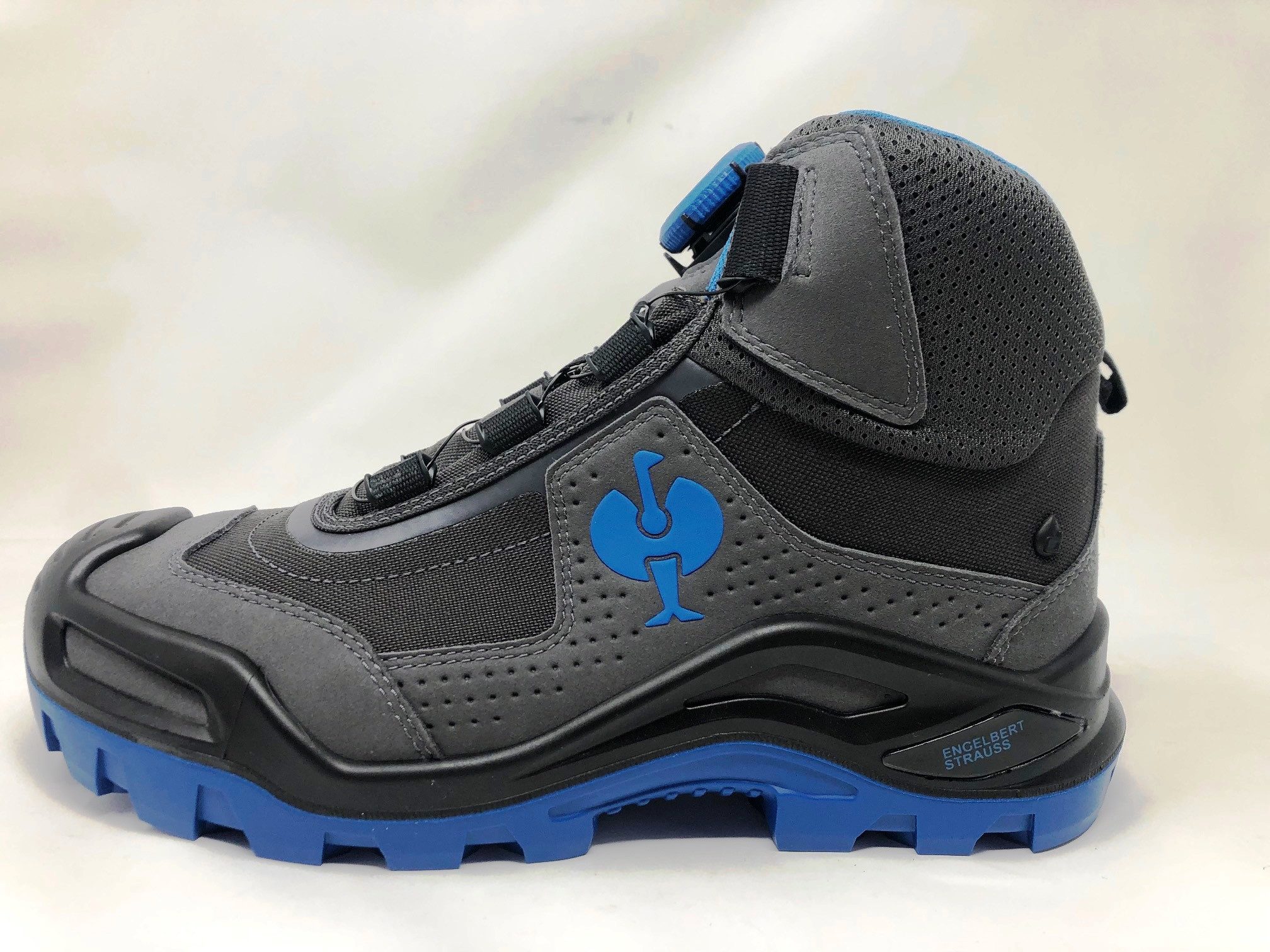 Engelbert Strauss S3 Sicherheitsschuhe e.s. Kastra II mid Farbe titan/enzianblau Sicherheitsschuh Spezialdrehverschluß