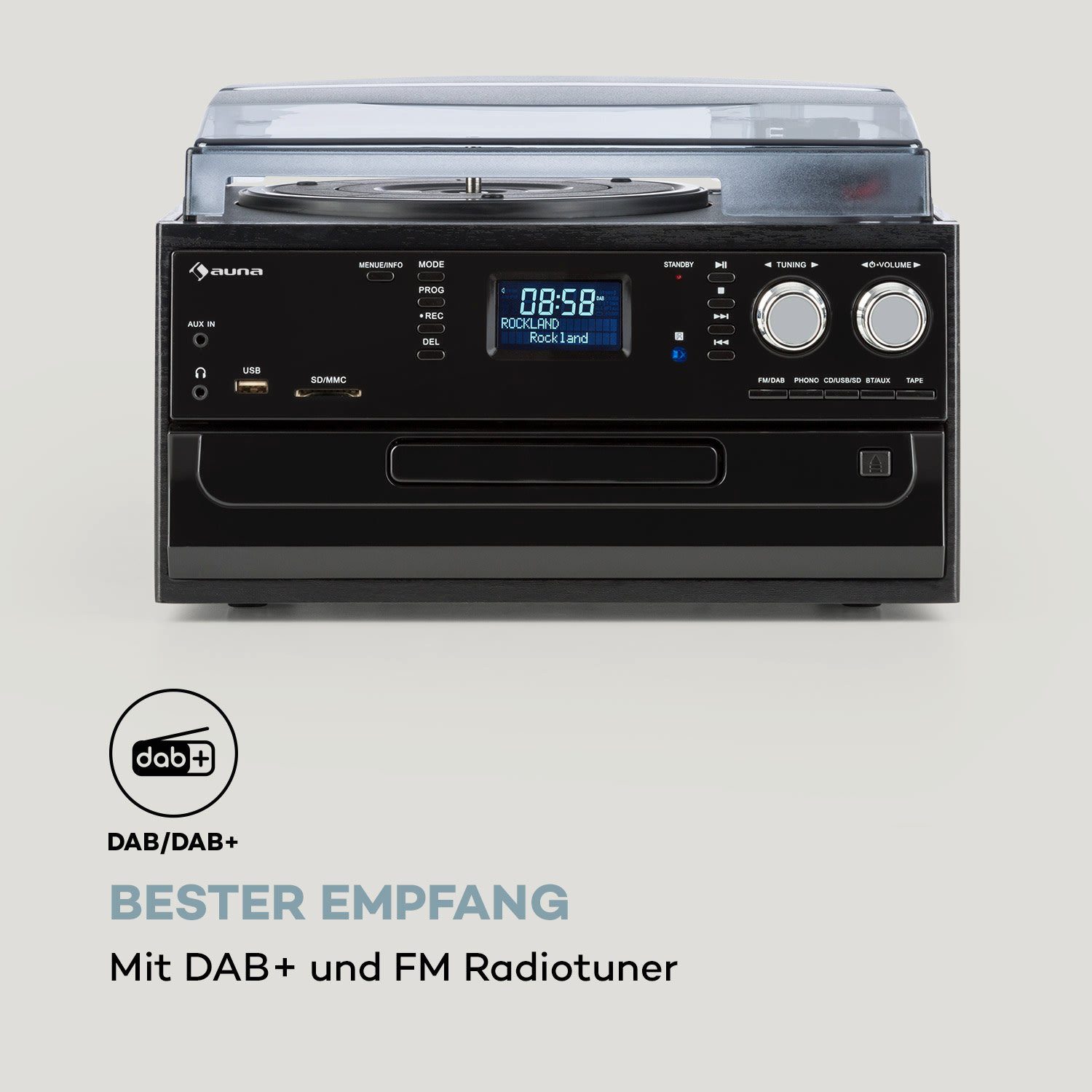 Auna Oakland DAB Stereoanlage DAB+ Radiotuner) und (FM