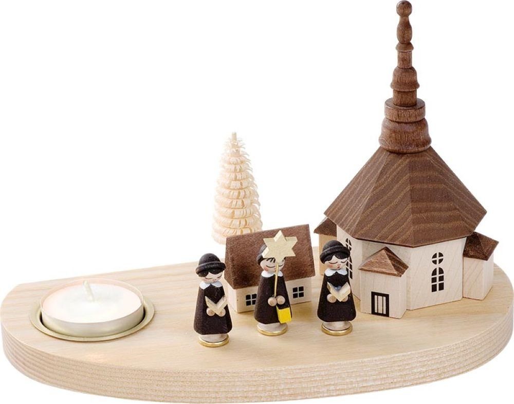 Richard Glaesser Kerzenhalter Seiffener Kirche mit Kurrende für Teelicht, H günstig online kaufen