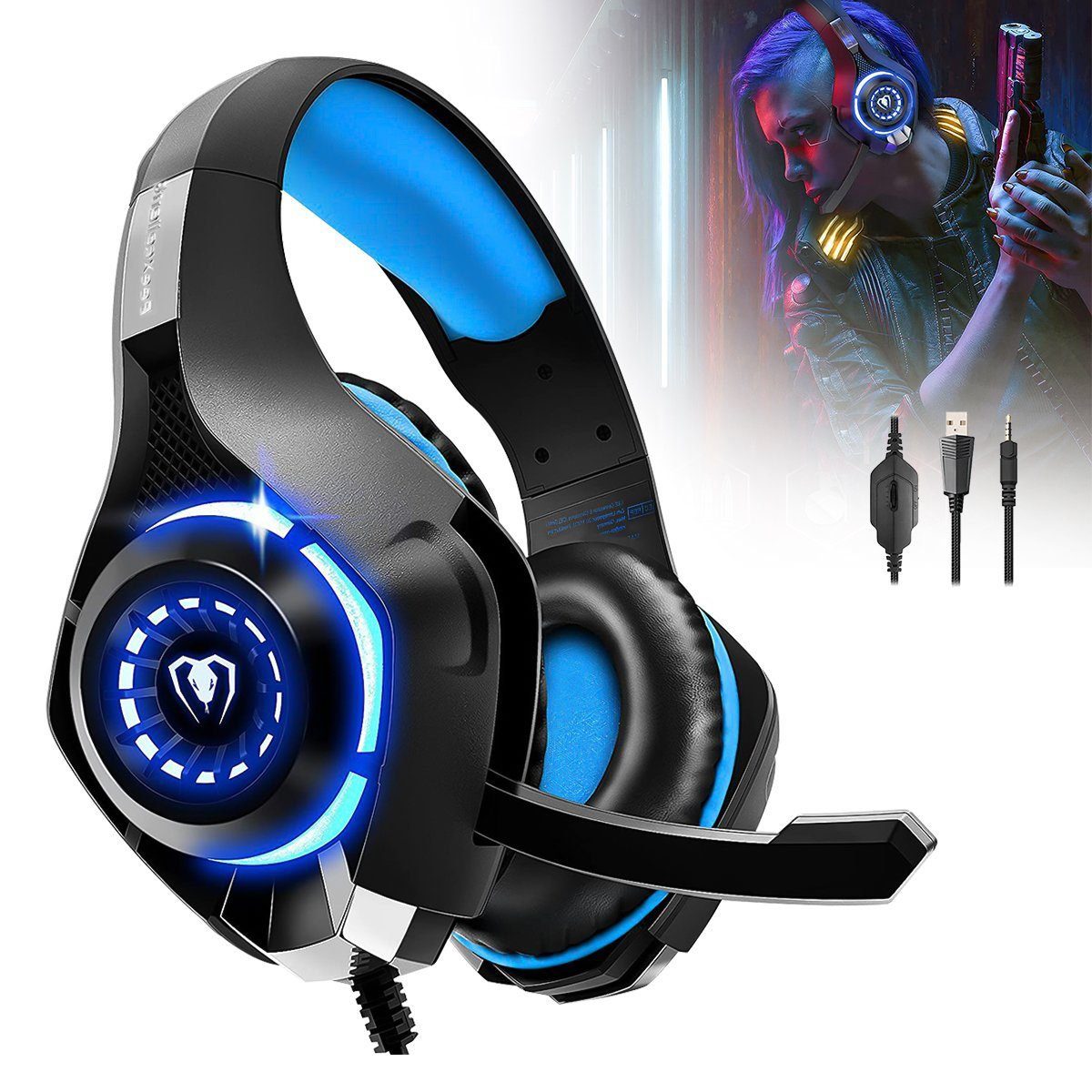 Headset Gaming Xbox Headset Series,3.5 Stereo mm PC PS5 Bass für Deep DOPWii PS4