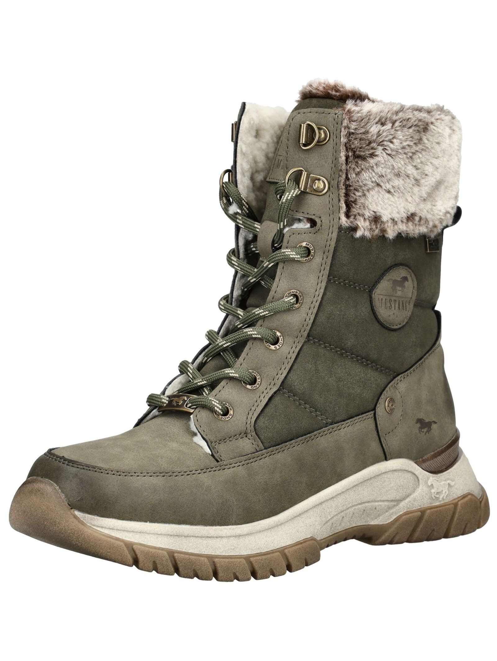 MUSTANG Stiefelette Lederimitat/Textil . Schnürstiefelette günstig online kaufen