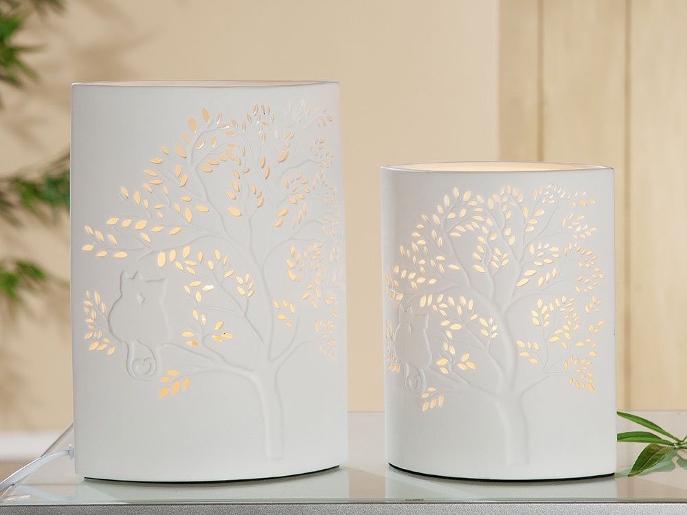 GILDE Tischleuchte GILDE Lampe Ellipse Baum günstig online kaufen