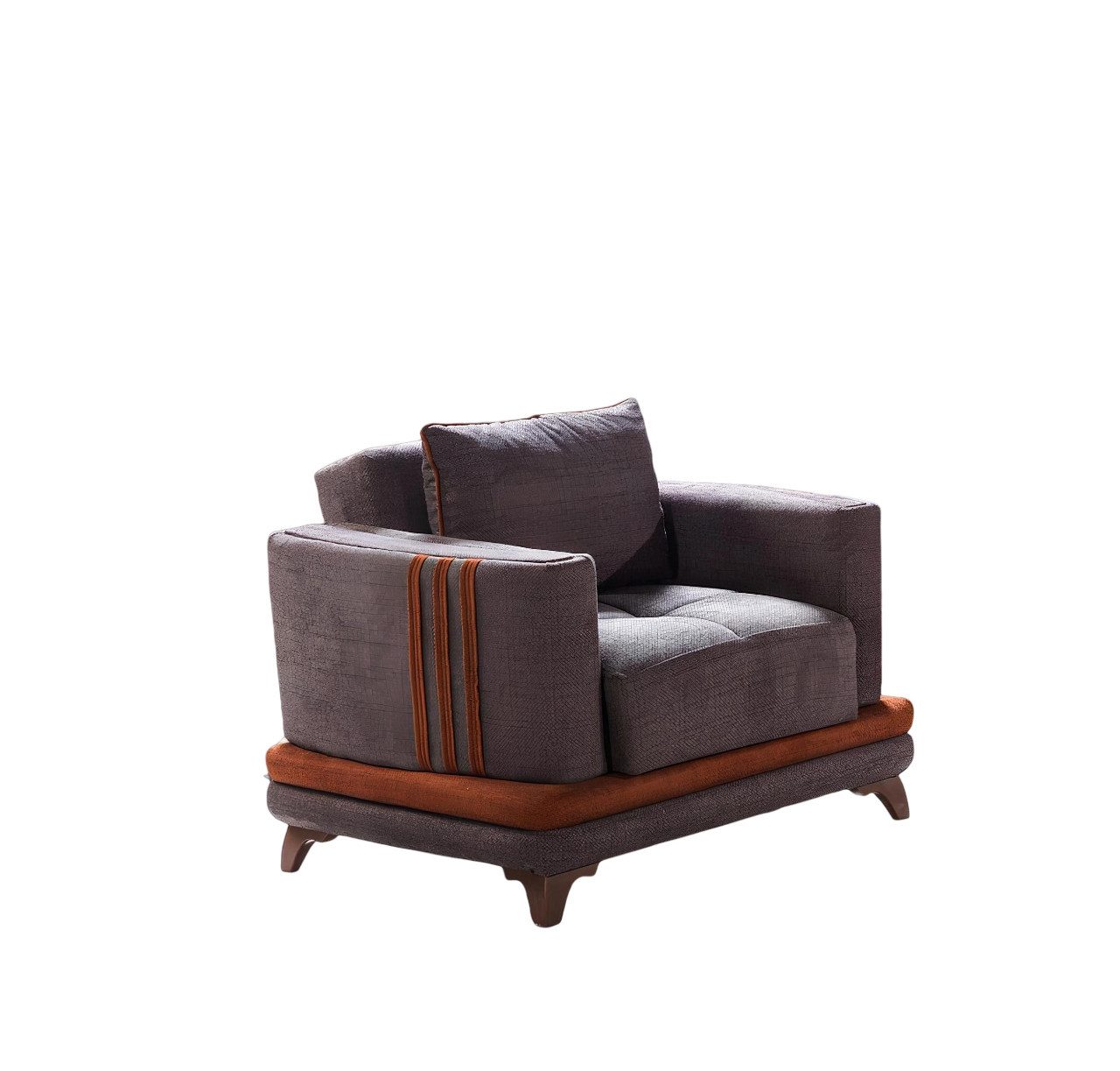 Xlmoebel Sessel Hochwertiger Relax-Sessel aus grauem Textil im modernen Luxus-Design. (1-St., Sessel), Hergestellt in Europa