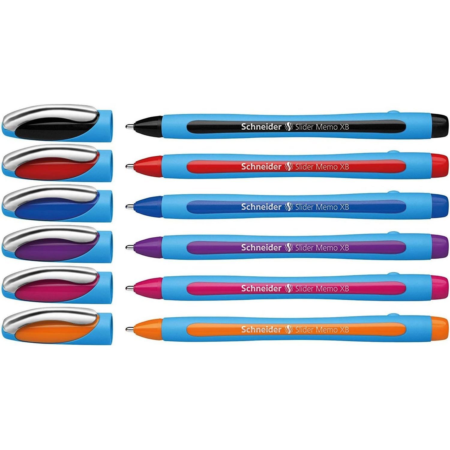 SCHNEIDER NOVUS Kugelschreiber SCHNEIDER Kugelschreiber Slider Memo XB 6er Etui, farbig sortiert