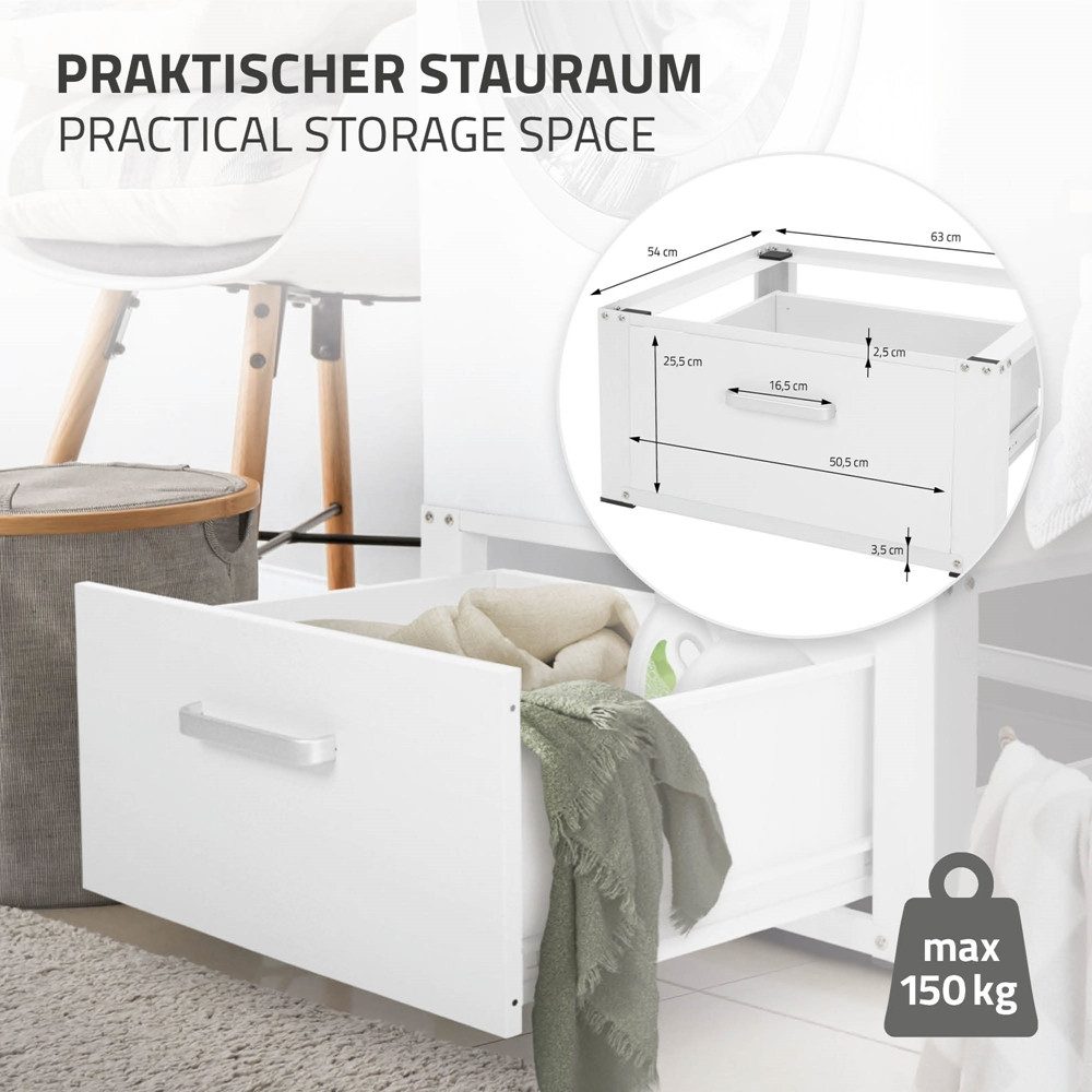 ML-DESIGN Waschmaschinenuntergestell Waschmaschinenzubehör Untergestell Unterbausockel Podest für Trockner, Zubehör für Waschmachinen, Waschmaschinen Unterbausc – Bild 3 von 5