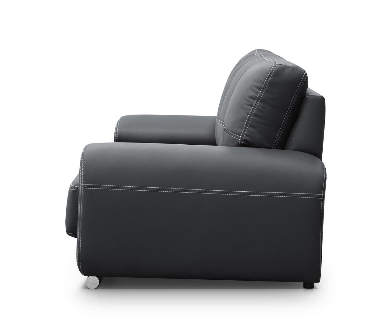 OMEGA (dolaro Couch Anthrazit Sofa Zweisitzer 2-Sitzer Neu Beautysofa 40)