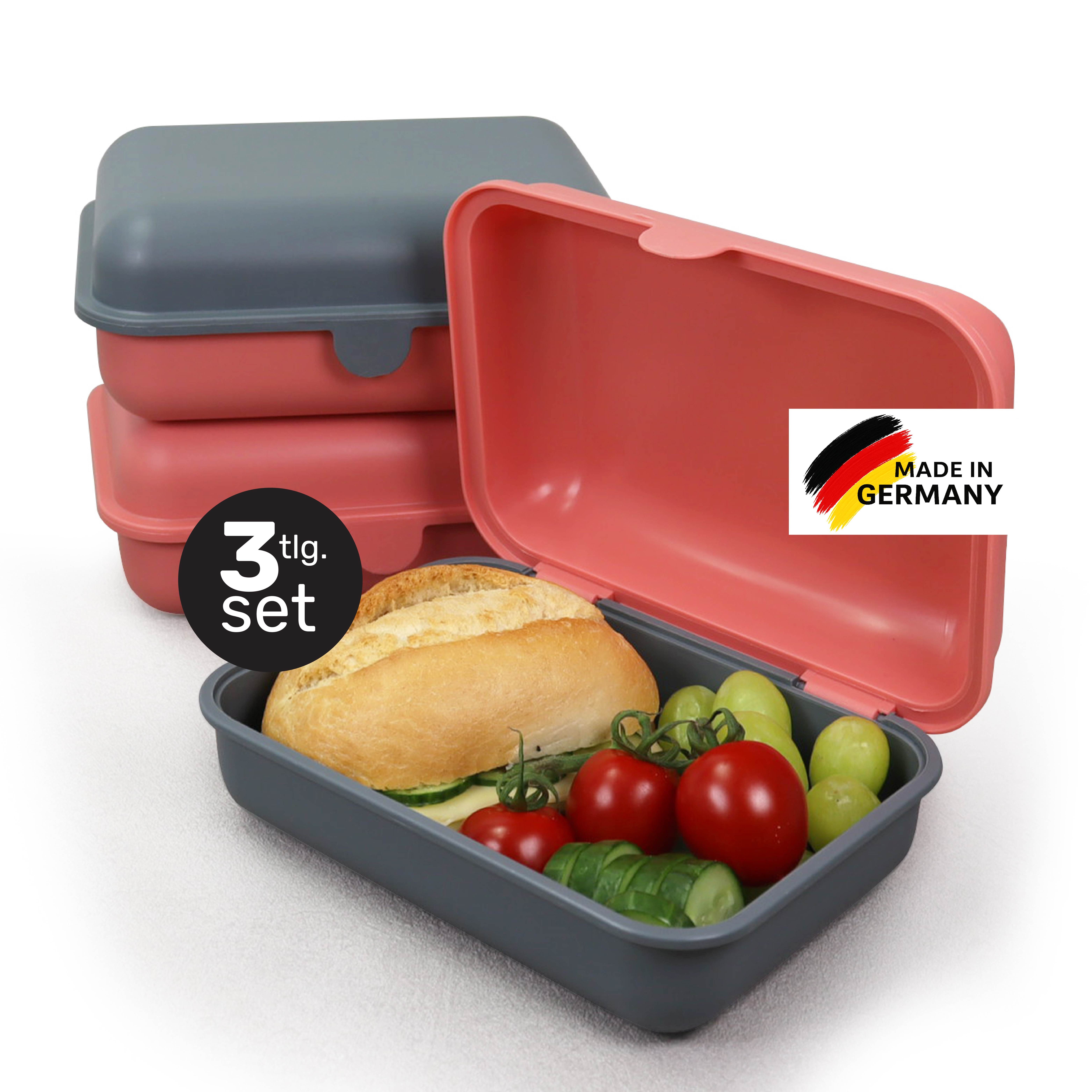 Blade Lunchbox Brotdose Kinder 3er Set Lunchbox Butterbrotdose Made in Germany, (3er Set), für Kinder & Erwachsene, BPA-frei, mikrowellen- & spülmaschinenfest
