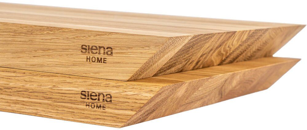 BRESCIA, Eichenholz, Schneidebrett Siena Griffleiste, (2-St), 45° FSC®-zertifiziertem aus Eichenholz Home