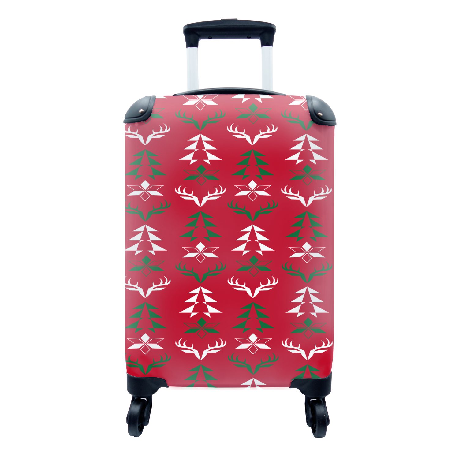 für Hirsche mit Handgepäck 4 Muster rollen, Reisetasche Weihnachten, MuchoWow - Trolley, Reisekoffer - Handgepäckkoffer Ferien, Rollen,