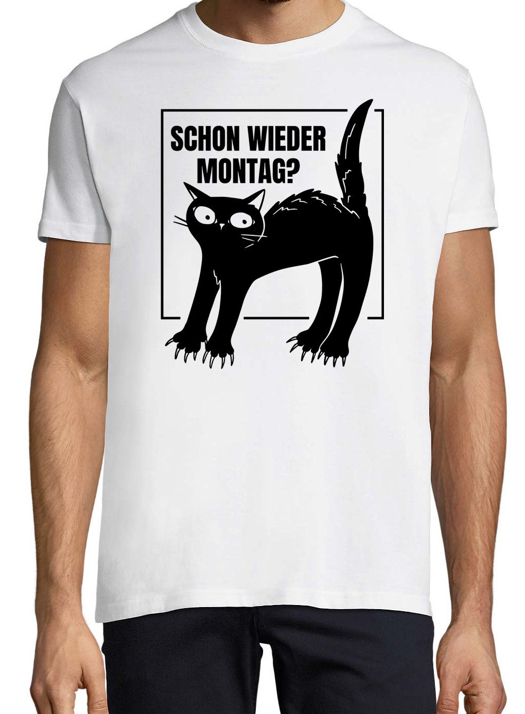 Youth Designz Print-Shirt Montags Katze Herren günstig online kaufen