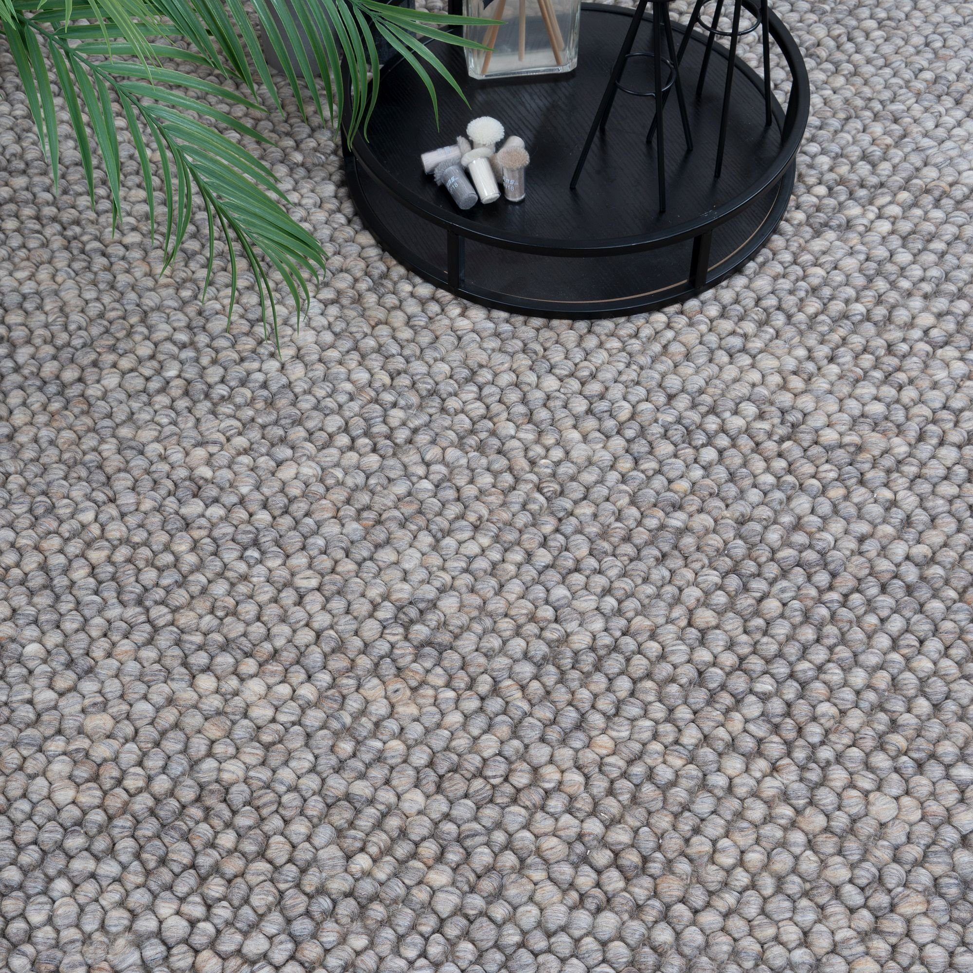 Designteppich WOOLY Teppich Consilio Wohnzimmer Elfenbein Natur modern Taupe Concept Wolle Melange, Designer