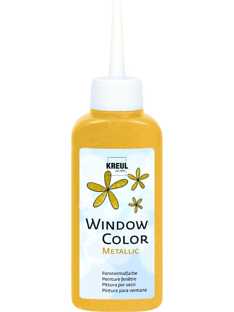 Bastelfarbe Kreul Window Color Metallic gold 80 ml