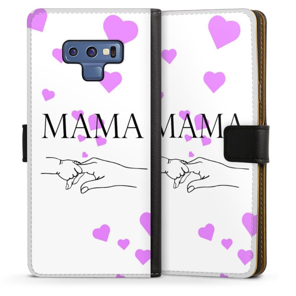 DeinDesign Handyhülle Muttertag Mama Familie Muttertag-Mama und kinder, Samsung Galaxy Note 9 Hülle Flip Case Klapphülle Handytasche Leder