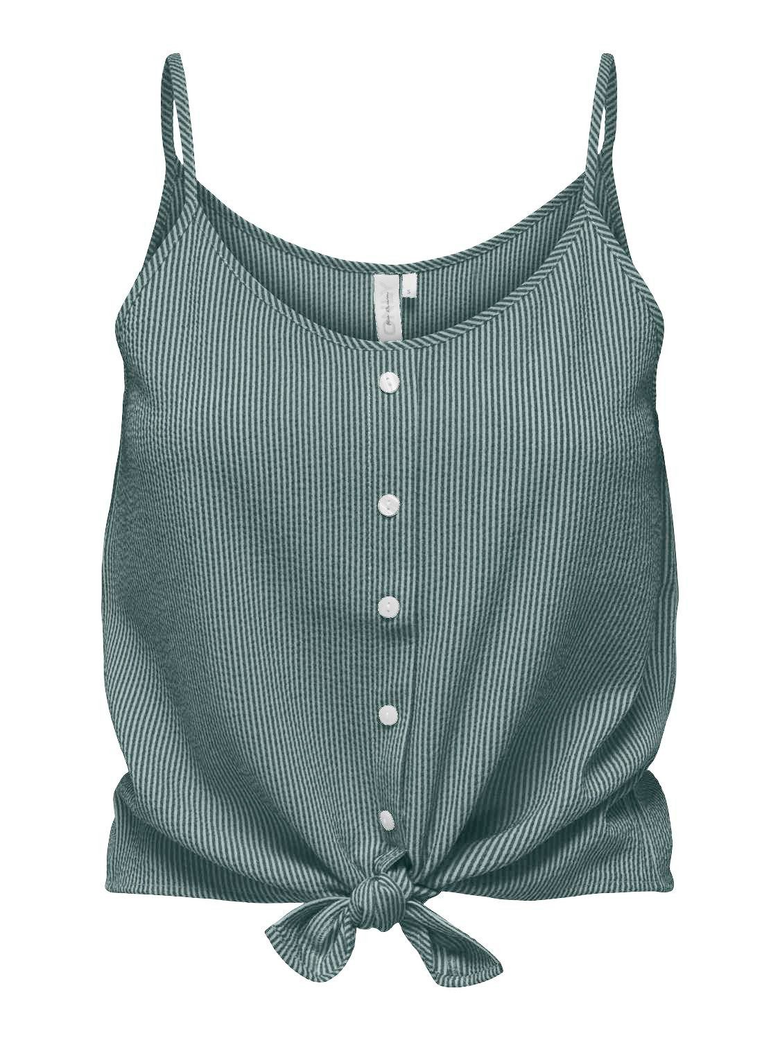 ONLY Trägertop ONLLECEY SL KNOT SINGLET NOOS WVN Materialmix, regular fit