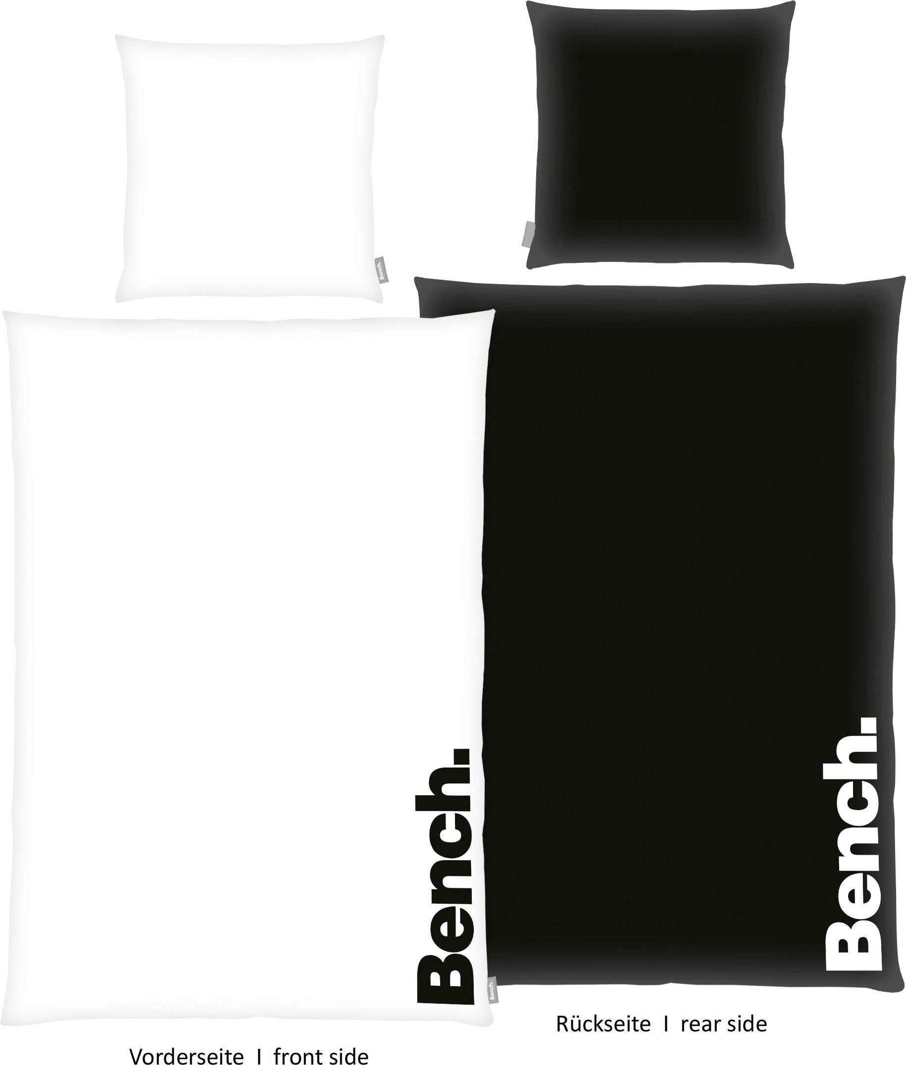 Bench. Wendebettwäsche Bench in Gr. 135x200 oder 155x220 cm, Renforcé, Bettwäsche aus Baumwolle, moderne Bettwäsche mit Wendeoptik