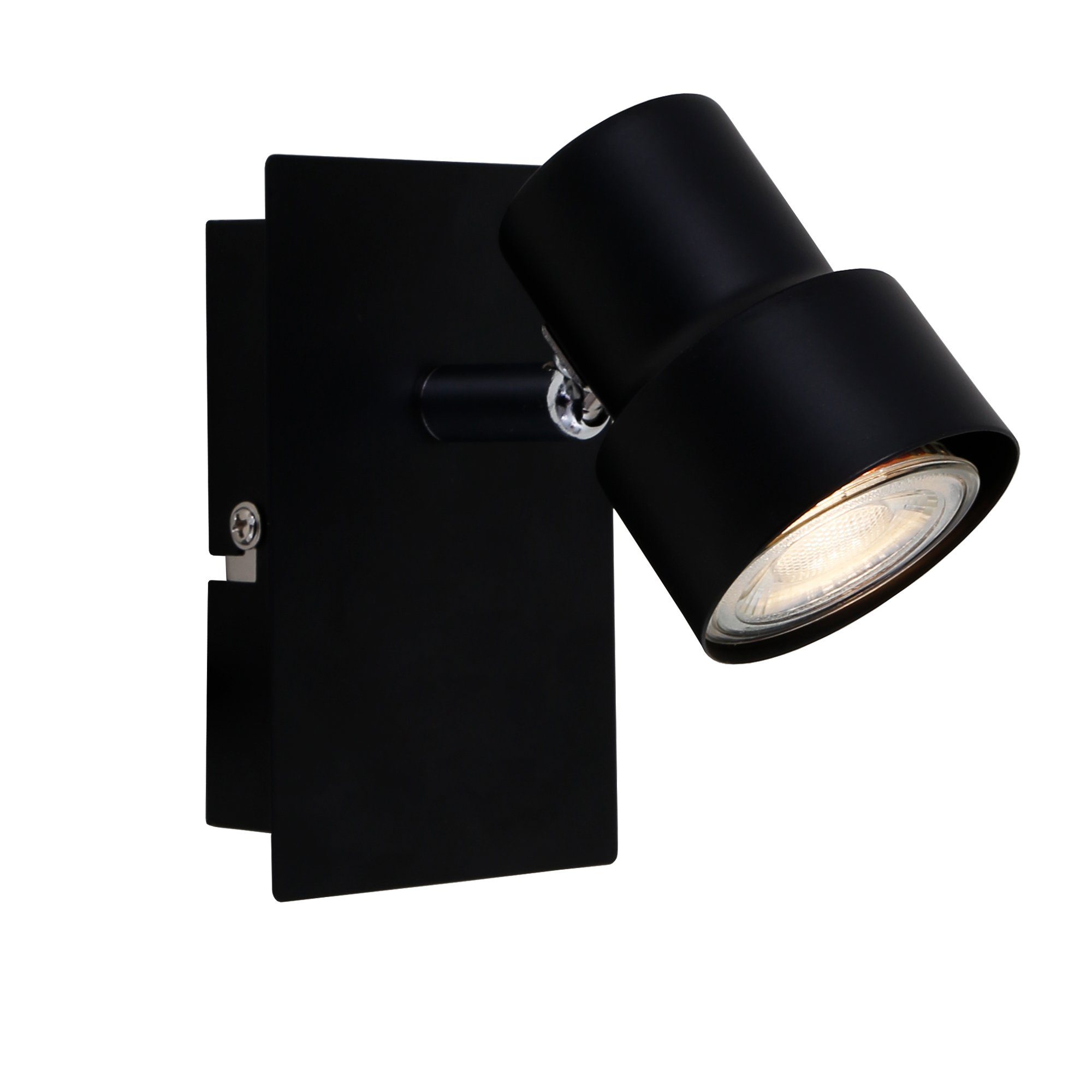 Briloner Leuchten LED Wandleuchte 2861-015, LED wechselbar, Warmweiß, Wandleuchte dreh- und schwenkbar, GU10, schwarz