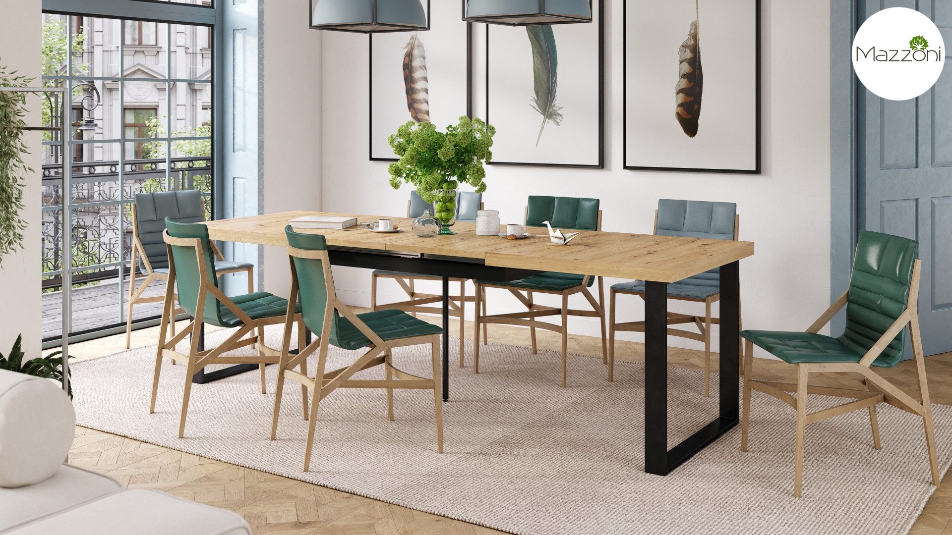 Mazzoni Esstisch Design Avella Tisch XXL ausziehbar 160 bis 310 cm