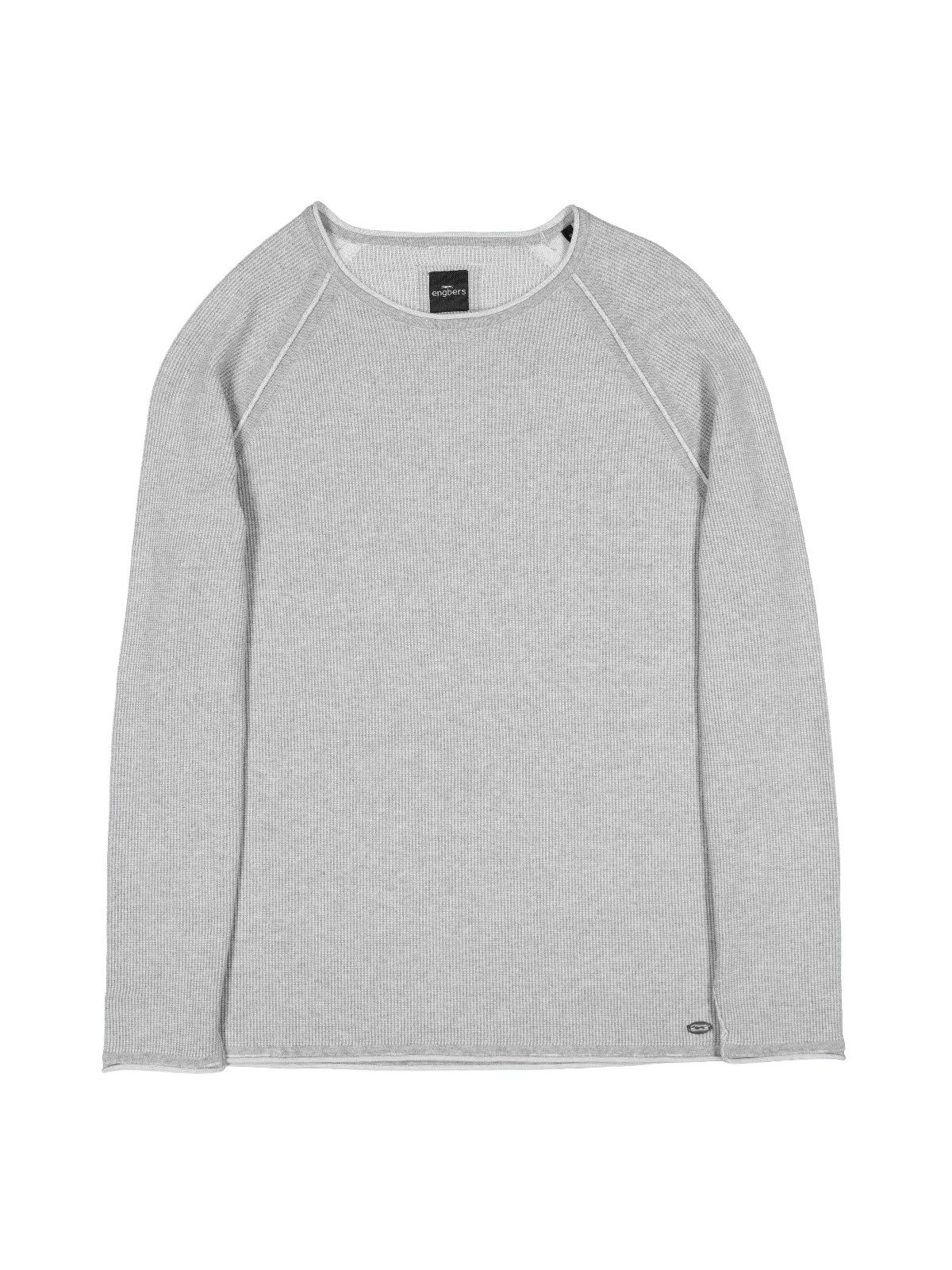 Rundhalspullover Herren Pullover Rundhals, Silbergrau