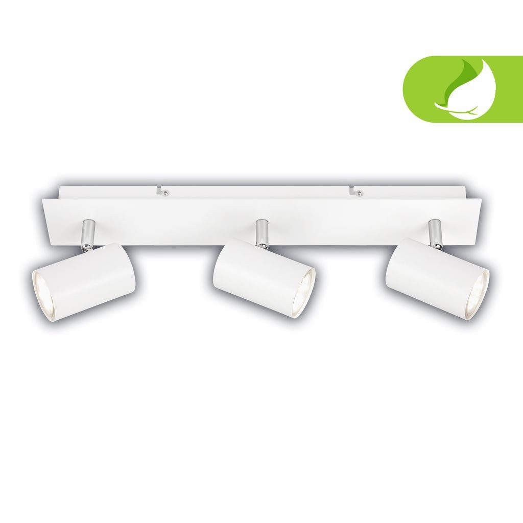 Briloner Leuchten LED Deckenspot BKL2840036, LED wechselbar, 2700K - Extra-Warmweiß, Deckenleuchte 45 cm Weiß je 2W, je 450lm GU10 Wohnzimmer Schlafzimmer