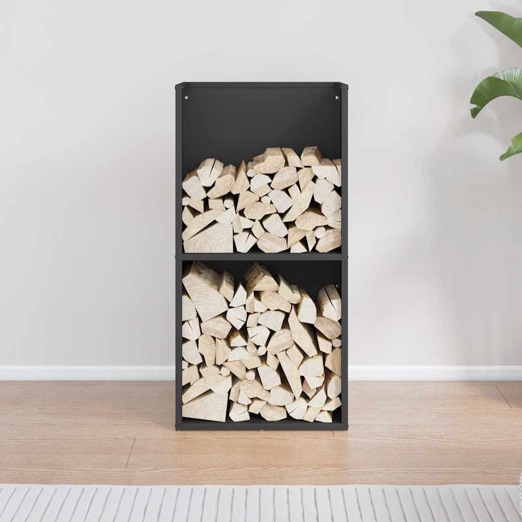 vidaXL Kaminholzregal Brennholzregal Schwarz 40x30x80 cm günstig online kaufen