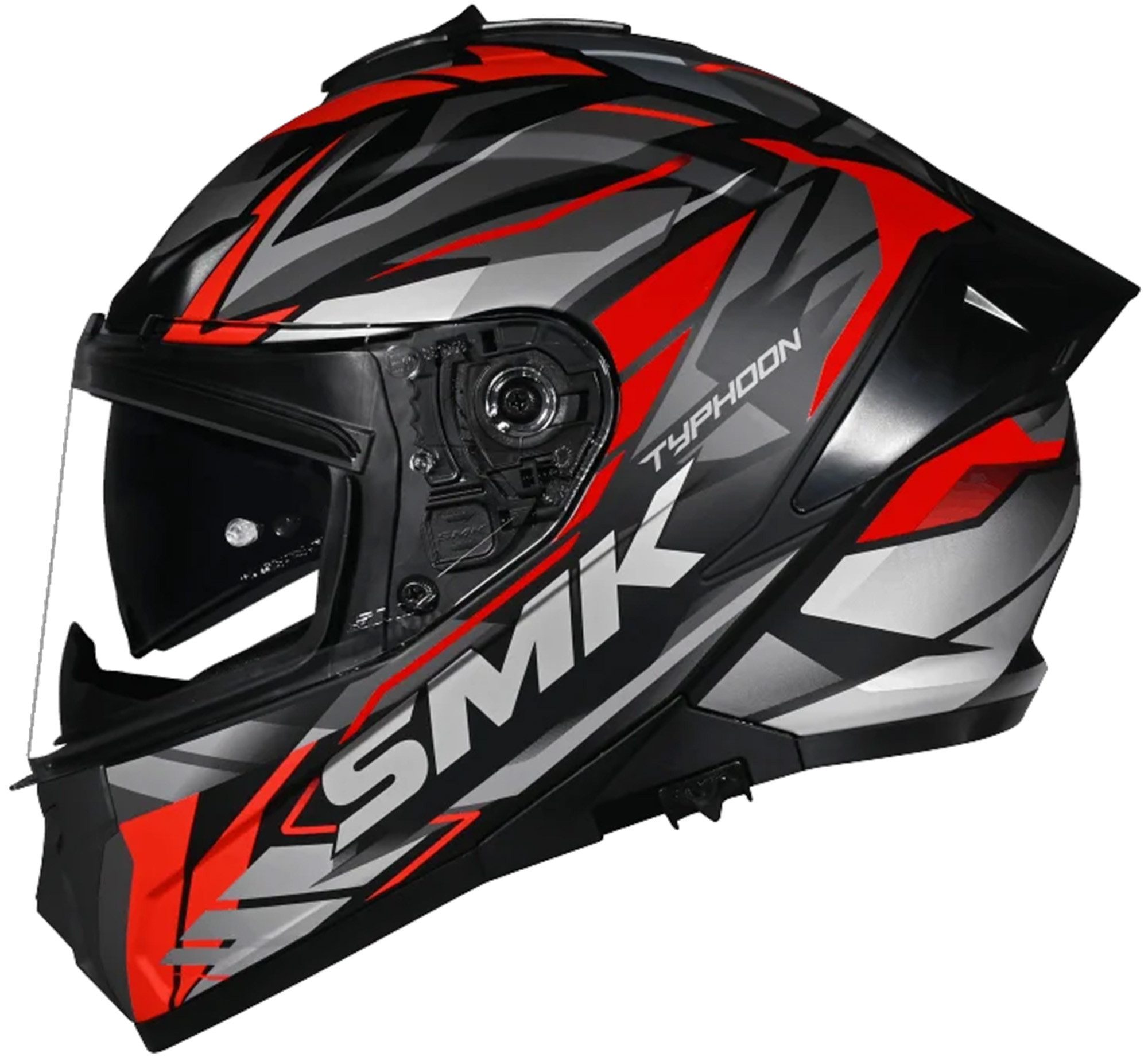 SMK Motorradhelm Typhoon Rival Helm, vorbereitet für Pinlockscheibe