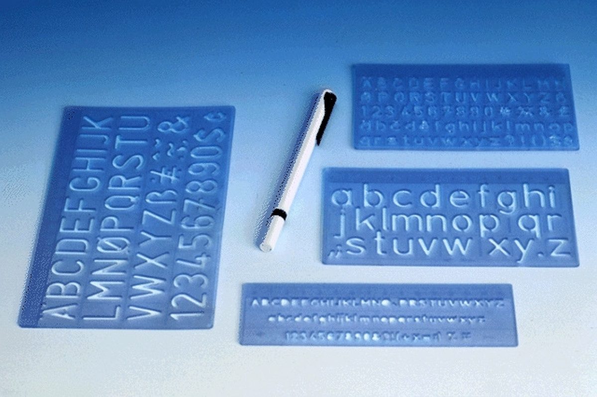 WEDO Bastelfilz Schriftschablonen-Set 5 10 und 20 mm