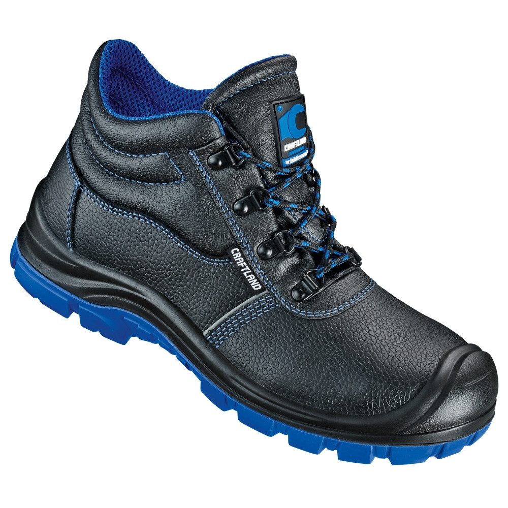 SALDUS Schnürstiefel CRAFTLAND® Schwarz/Blau EN ISO 20345 S3 SRC Gr. Stiefel