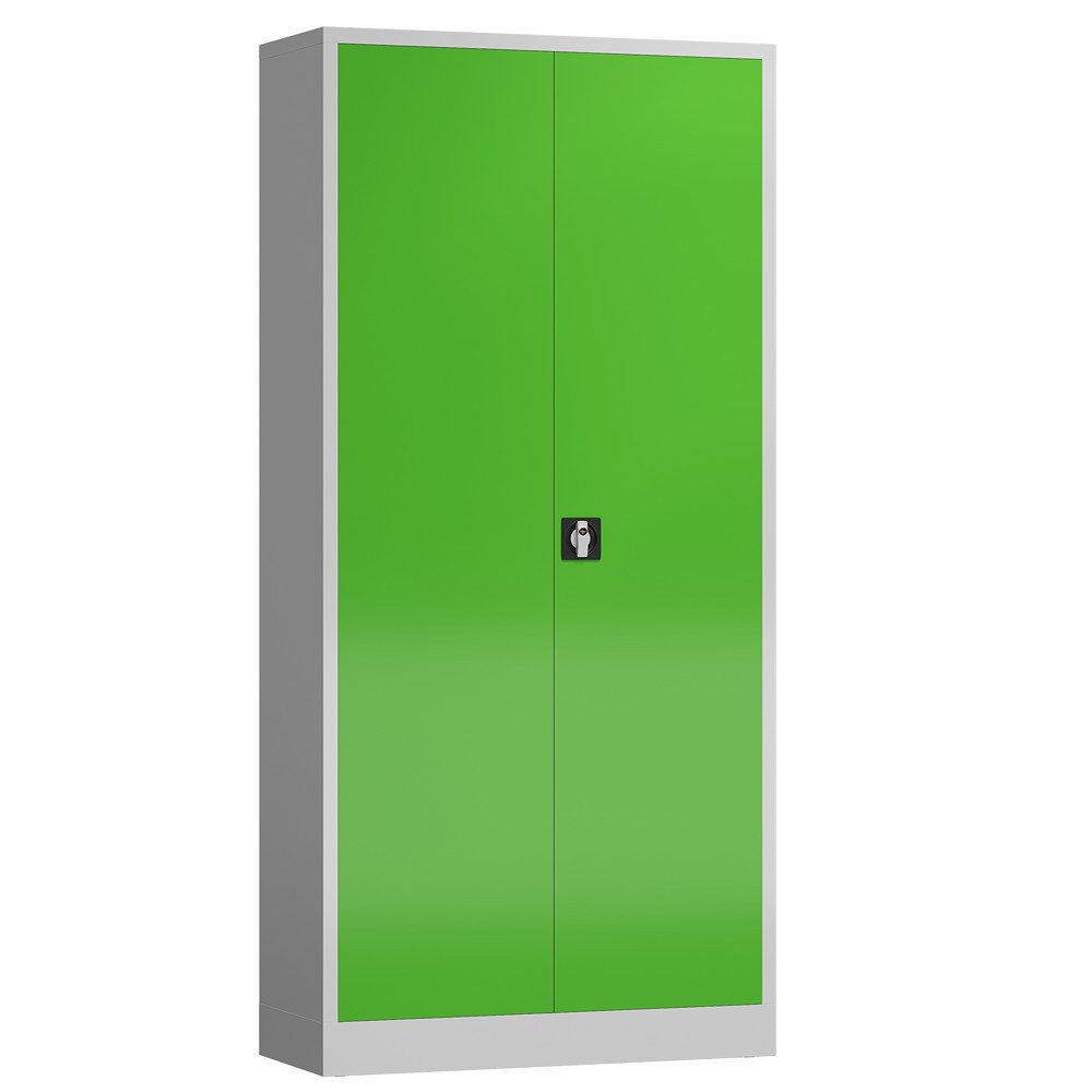 Steelboxx Mehrzweckschrank Aktenschrank Metallschrank mit 2 Türen 4 Fachböden 1945 x 920 x 420 mm (1-St) Komplett montiert und verschweißt, keine Montage erforderlich